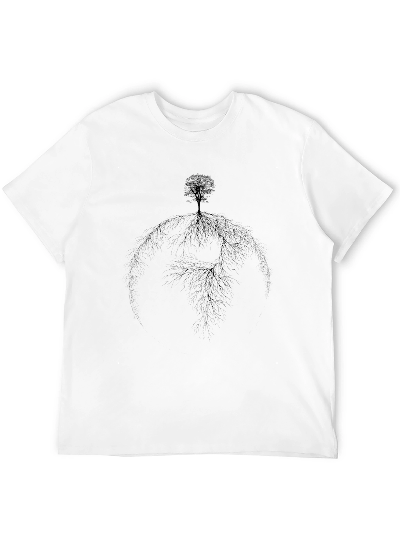 Black Tree of Life Graphic Tee - Black Cotton Blend view 12