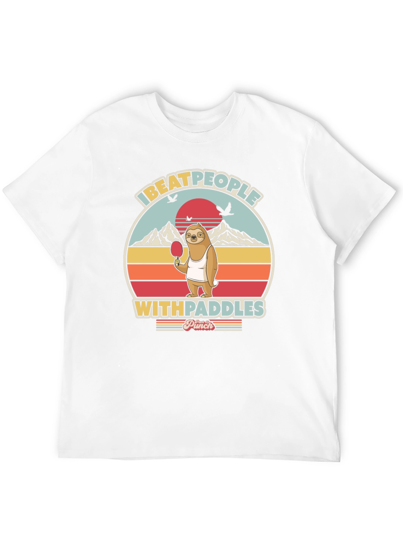 Black Sloth Table Tennis T-Shirt: I Beat People With Paddles view 12