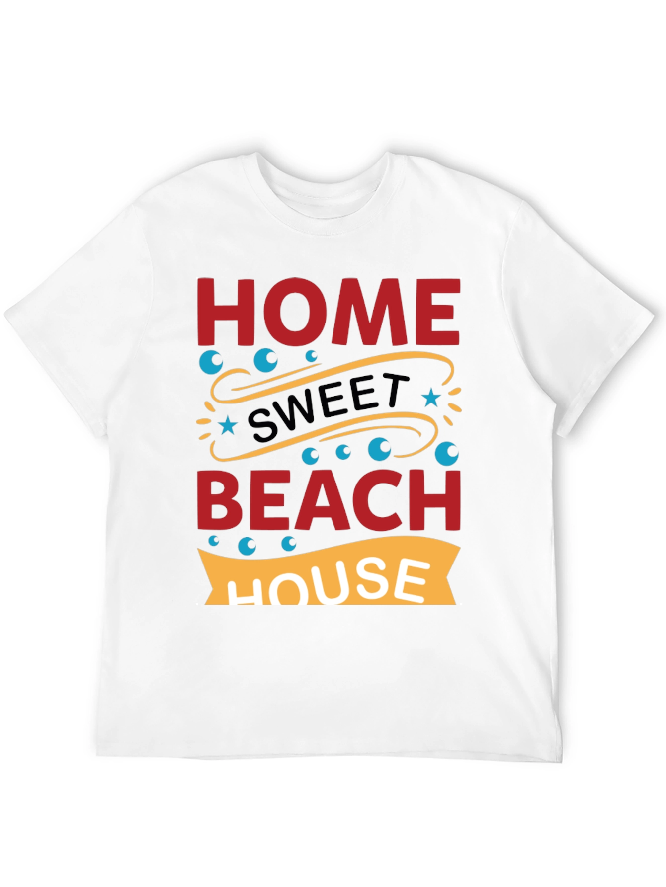 Black Home Sweet Beach House Graphic Tee view 12