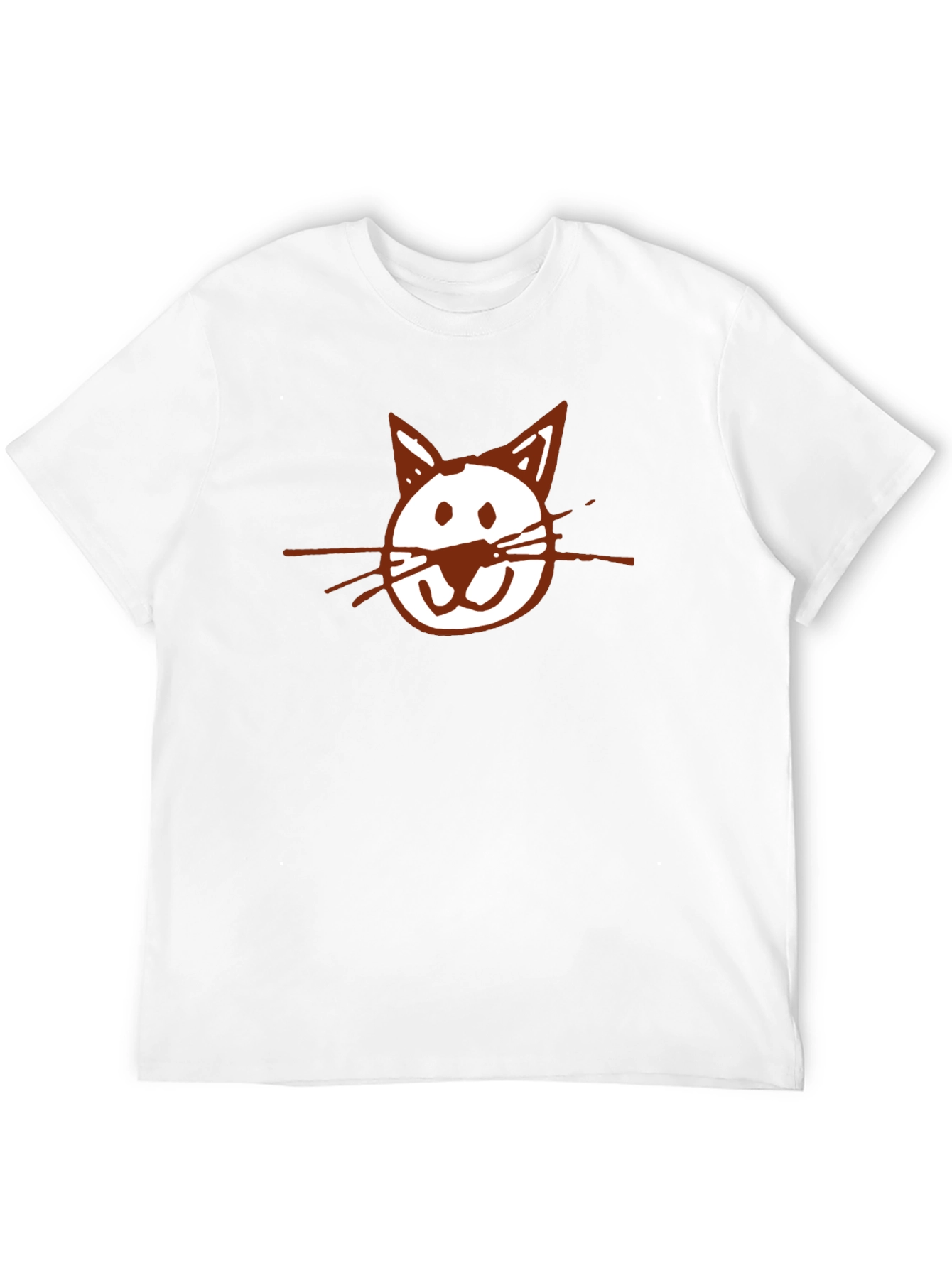 Black Cat Face Graphic T-Shirt - Casual Black Tee view 12
