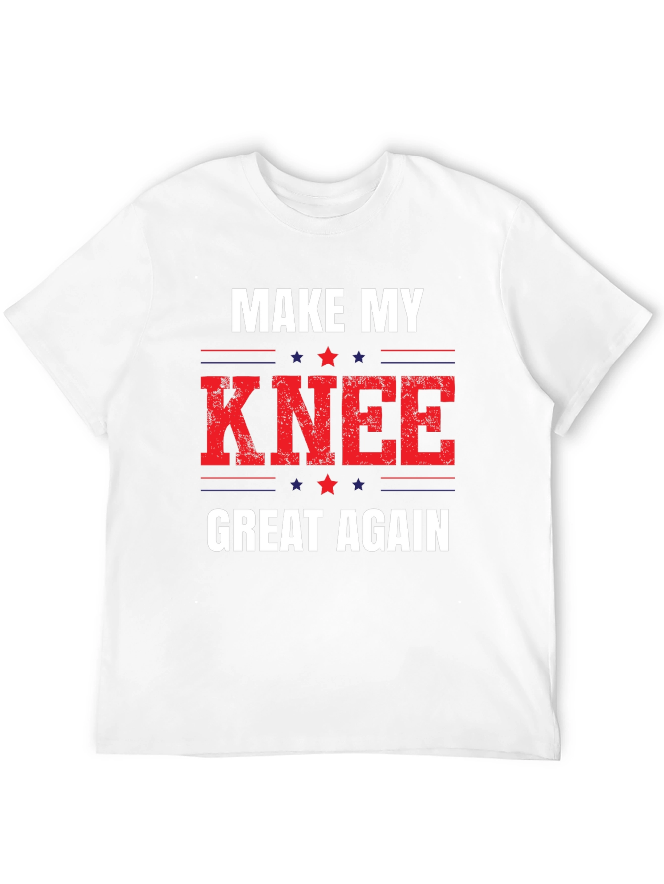 Black Make My Knee Great Again Graphic Tee view 12