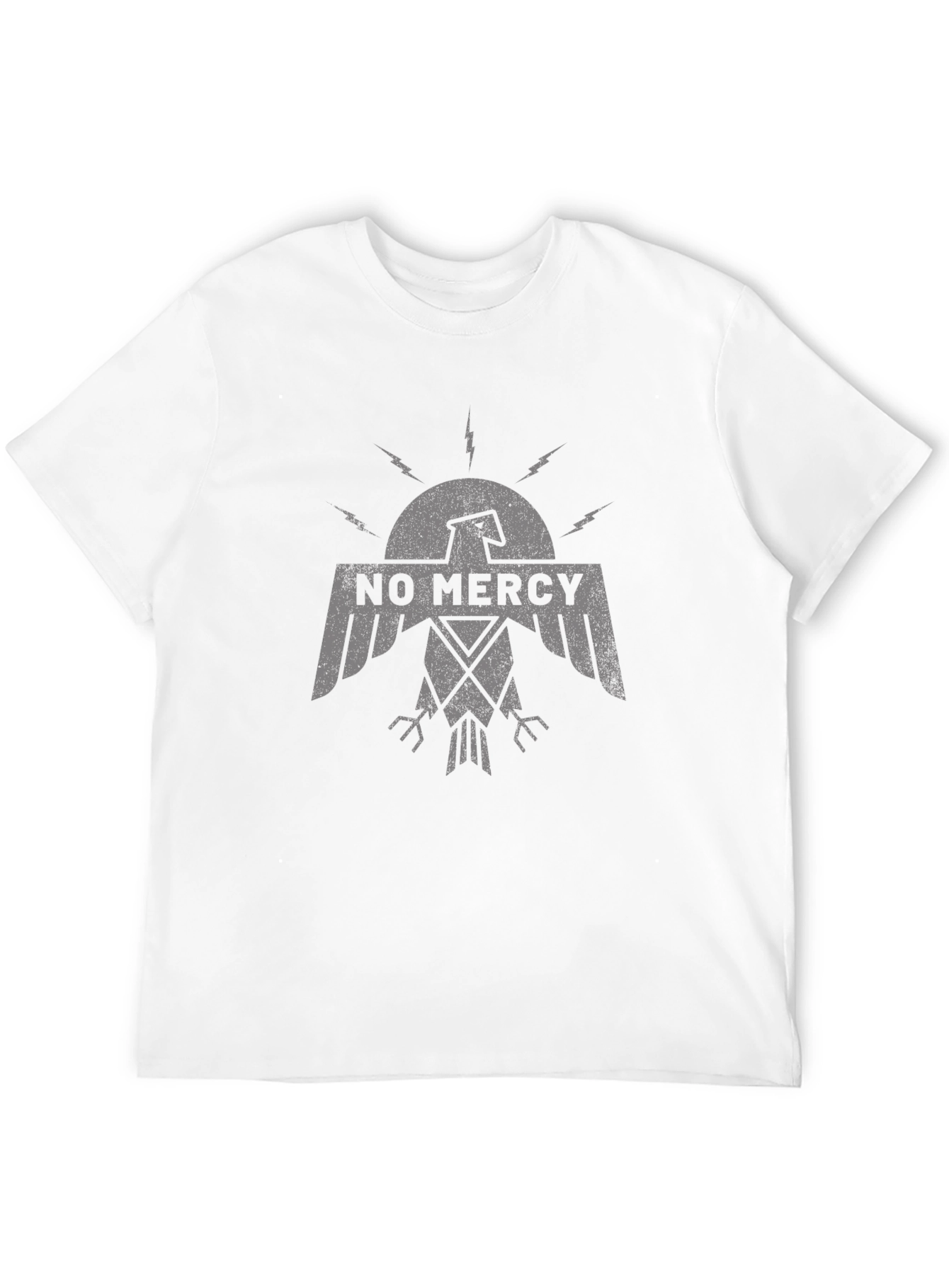 Black No Mercy Graphic Tee - Black Crew Neck T-Shirt view 12
