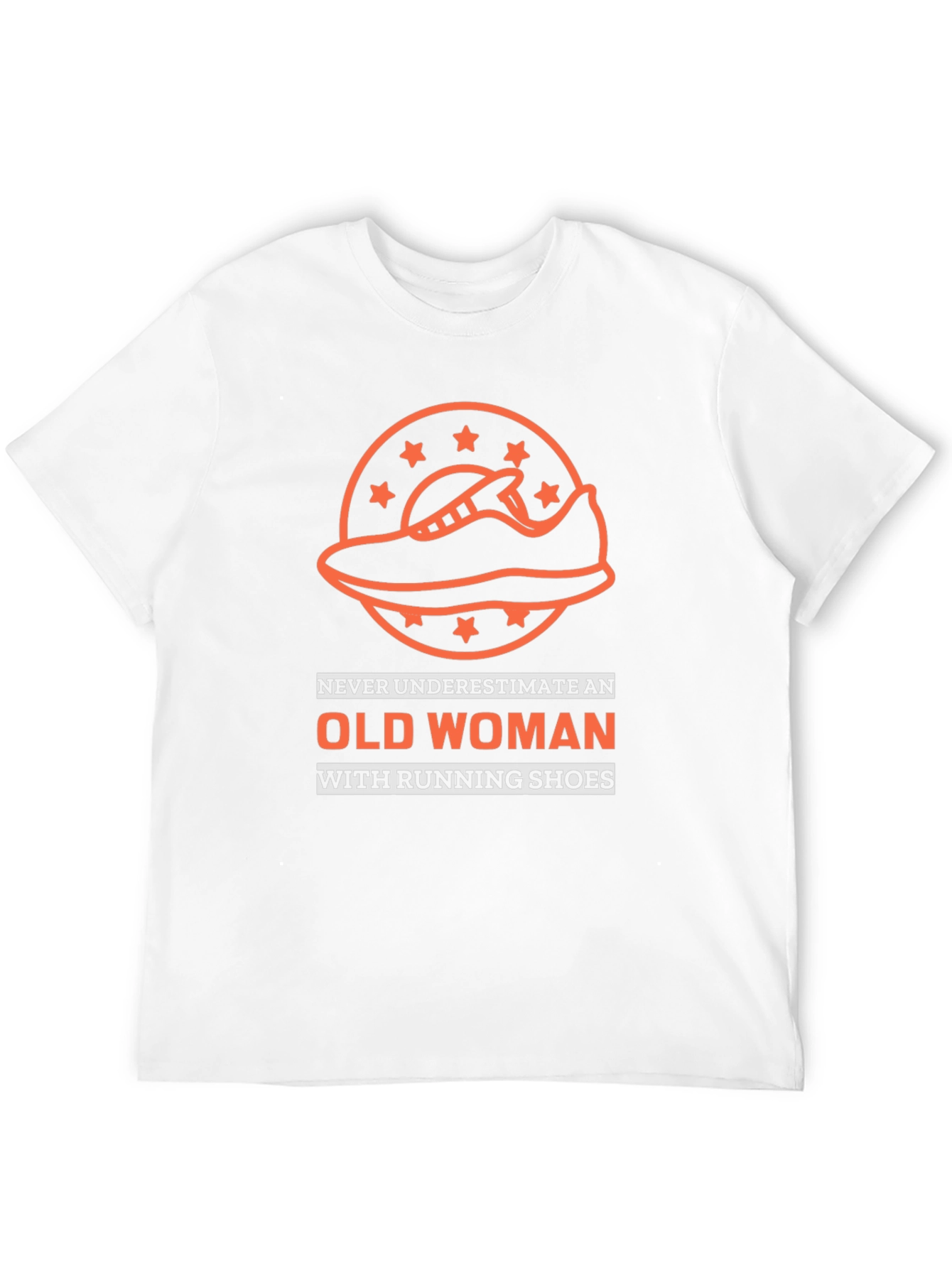 Black Funny Old Woman Running Shoes T-Shirt view 12