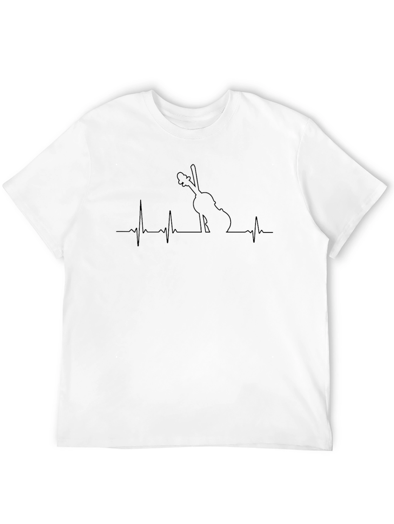 Black Musician's Heartbeat T-Shirt - Black view 12