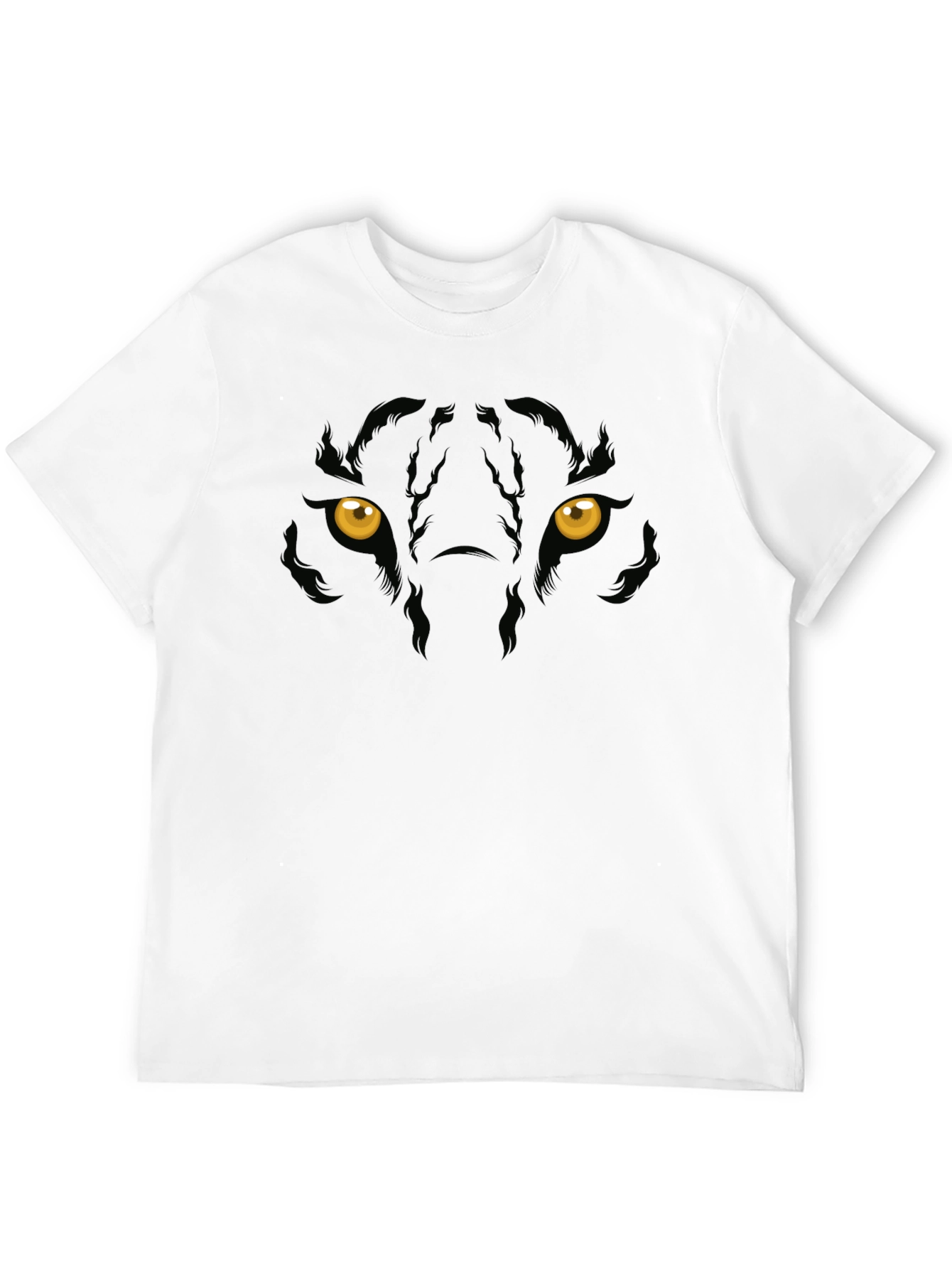 Black Black Panther Eyes Graphic Print Men's T-Shirt view 12