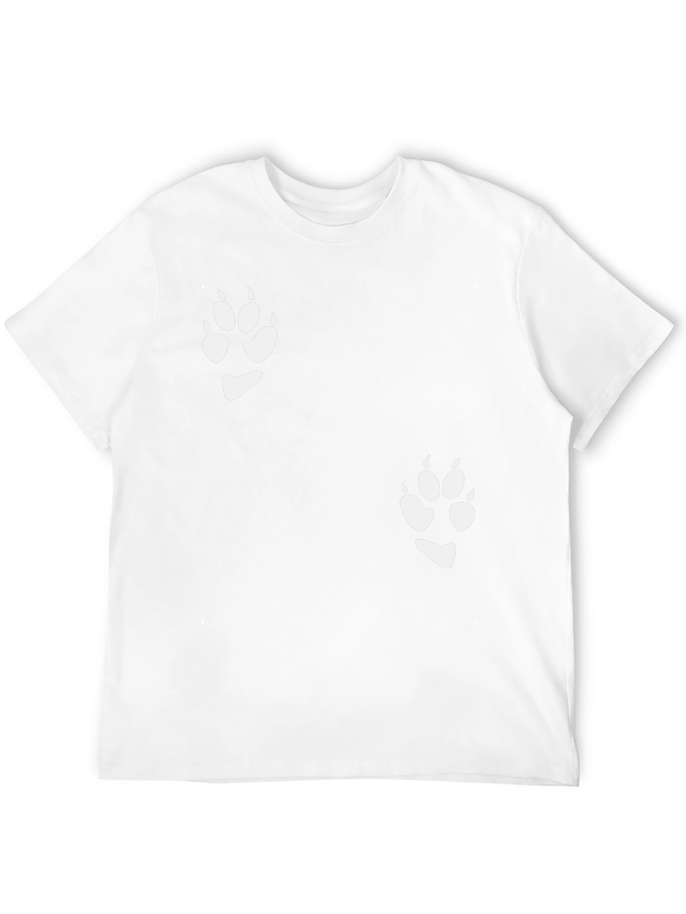 Paw Print Graphic Tee - Stylish Black T-Shirt - 12