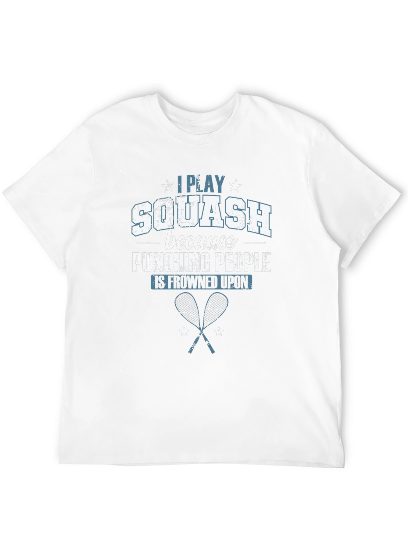 Black Funny Squash Player T-Shirt view 12