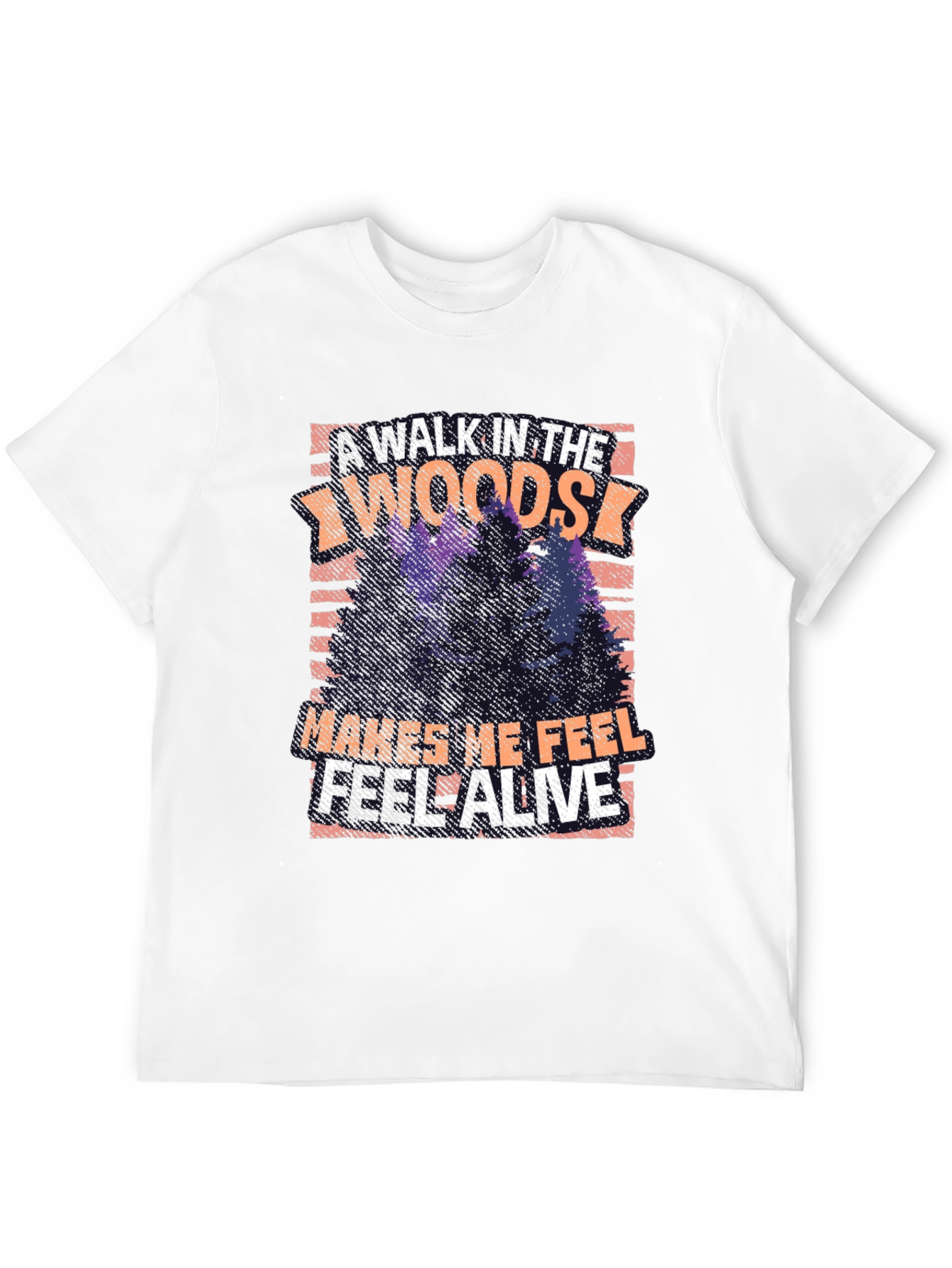 Black Nature Lover's Walk in the Woods Black T-Shirt view 12