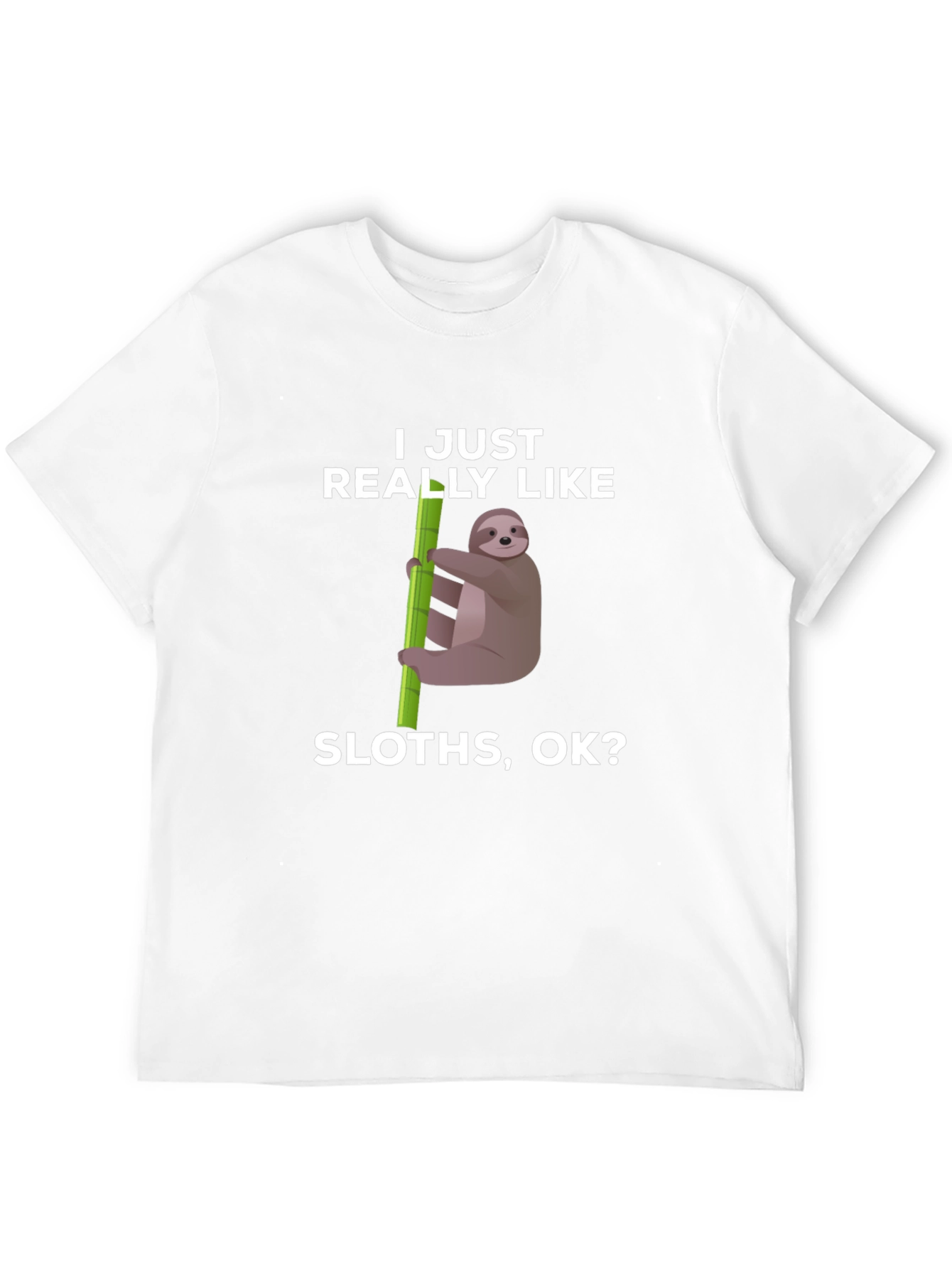 Black Funny Sloth Lover T-Shirt - I Just Really Like Sloths view 12