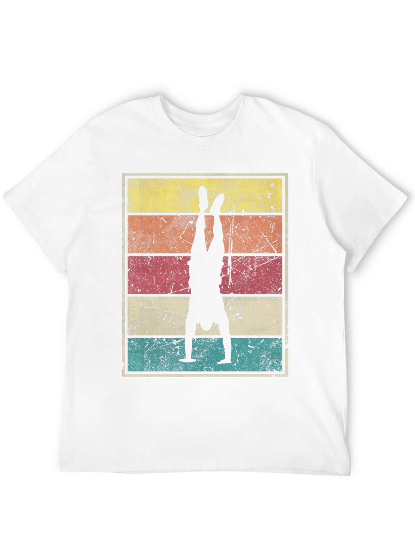 Black Retro Handstand Graphic T-Shirt view 12