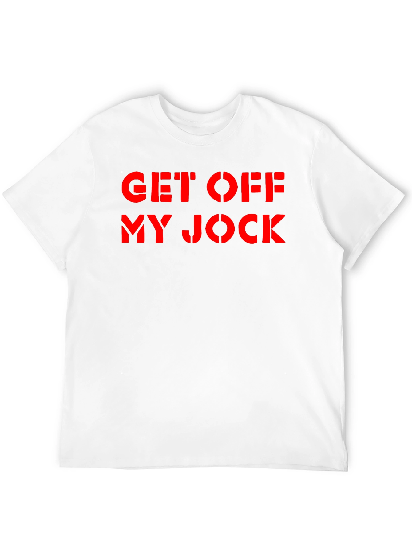 Black Get Off My Jock Graphic Tee - Black Cotton T-Shirt view 12