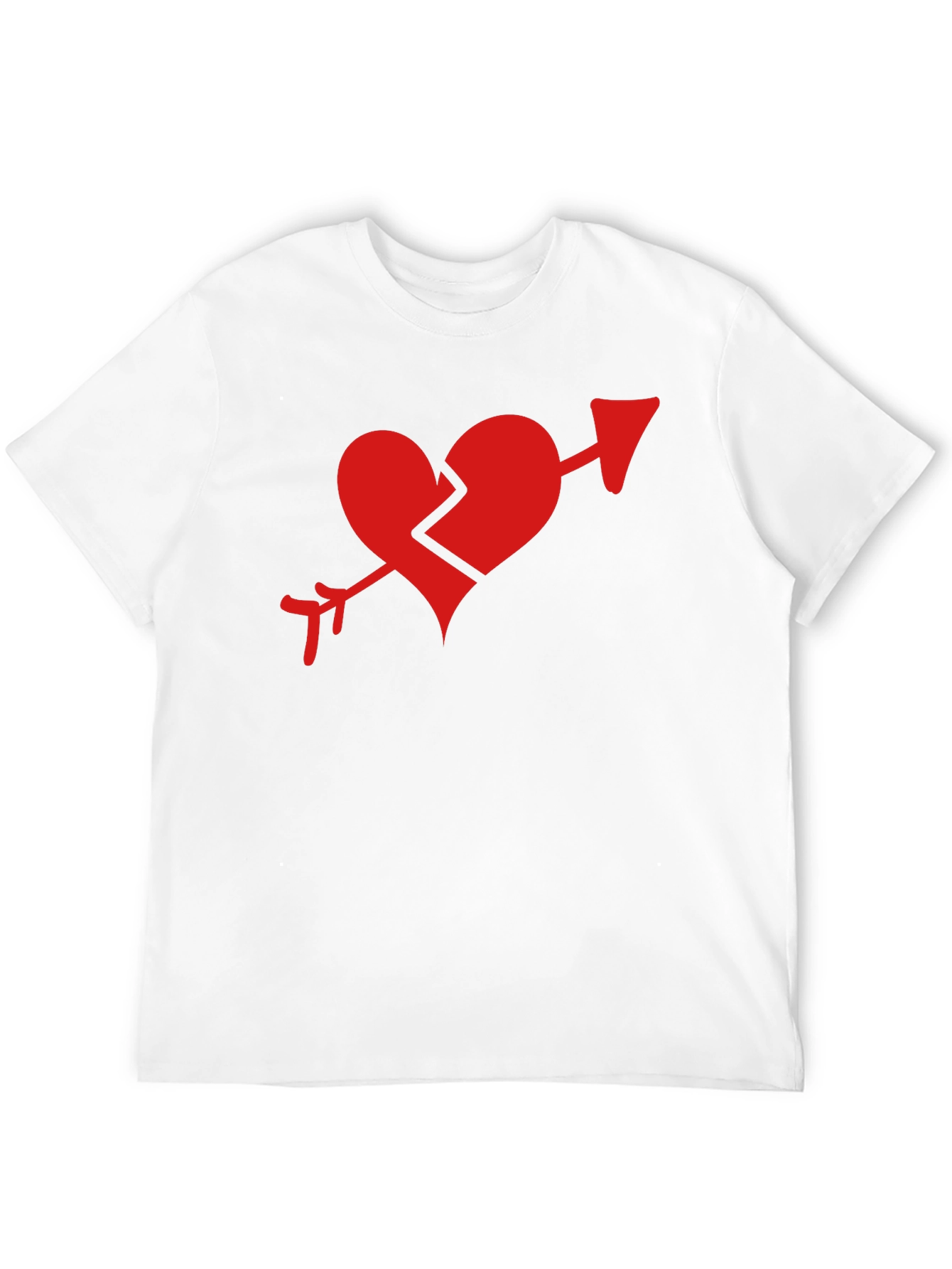 Black Broken Heart Arrow Graphic Tee - Mens T-Shirt view 12