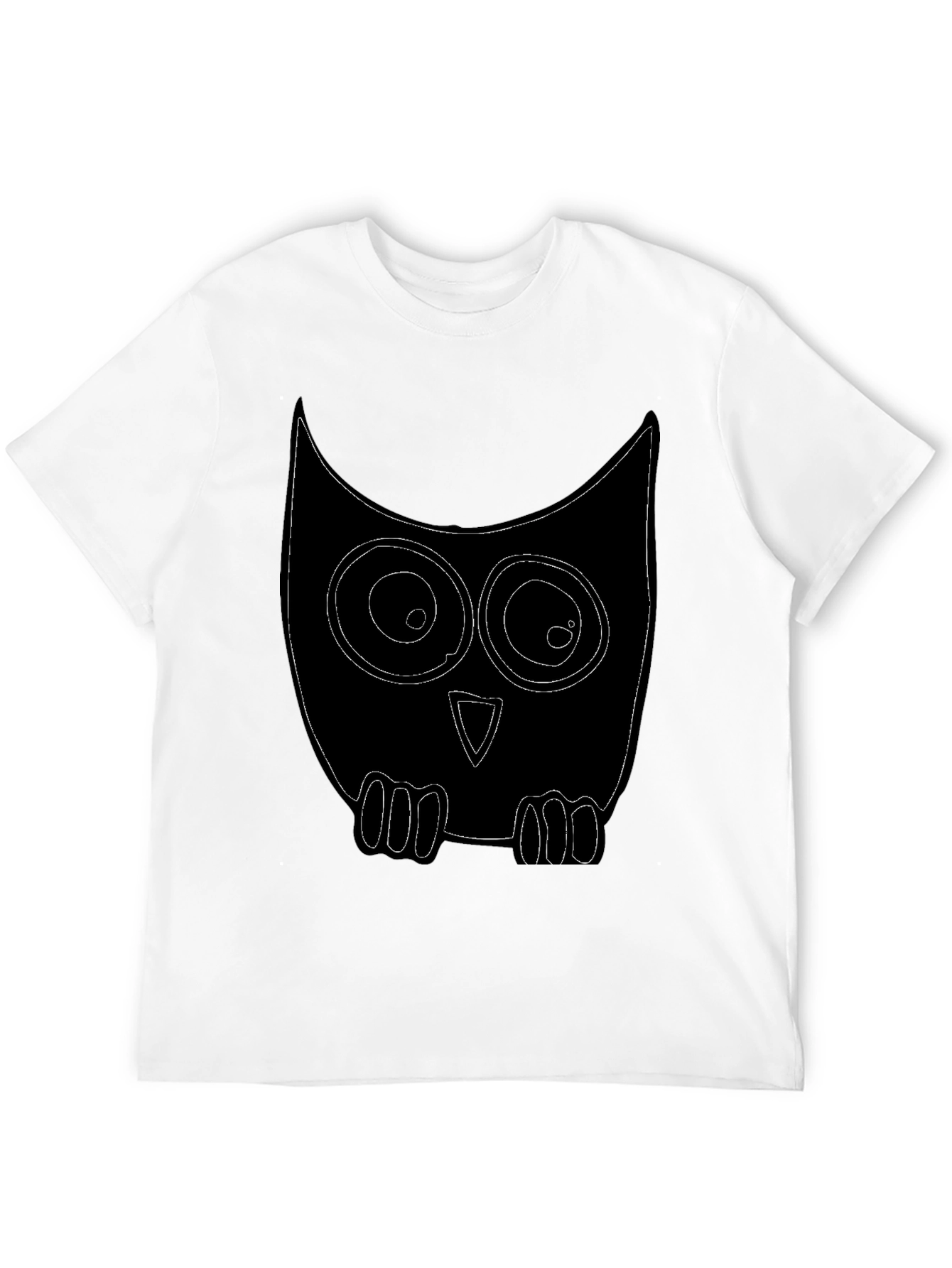 Black Owl Graphic Print Crew Neck T-Shirt view 12