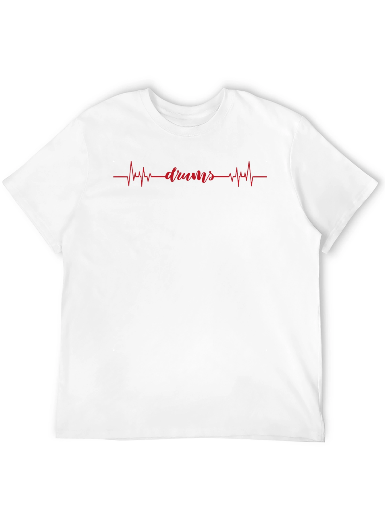 Black Drums Heartbeat Graphic Tee - Black Cotton Shirt view 12