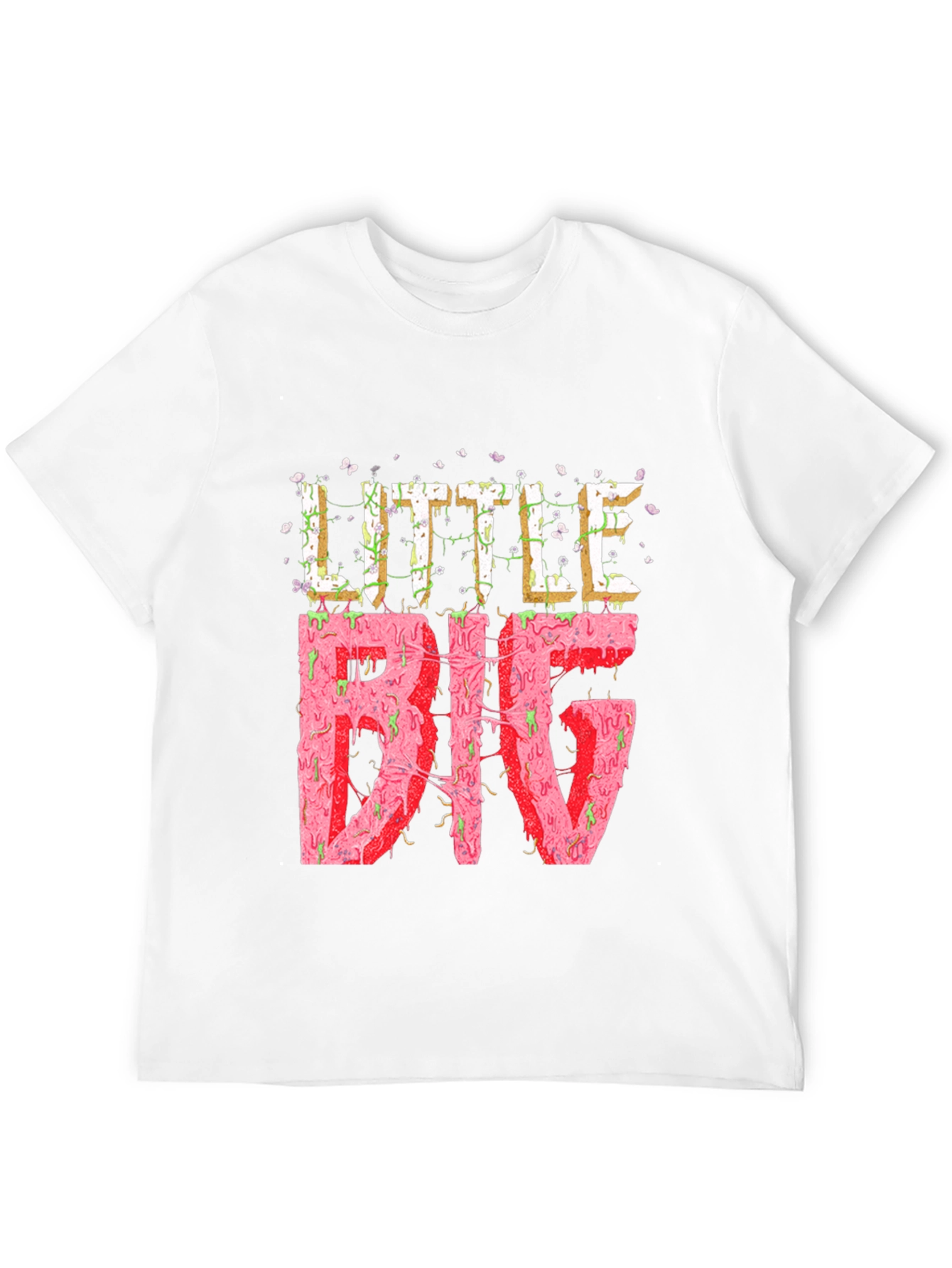 Black Little Big Graphic Tee - Statement T-Shirt view 12