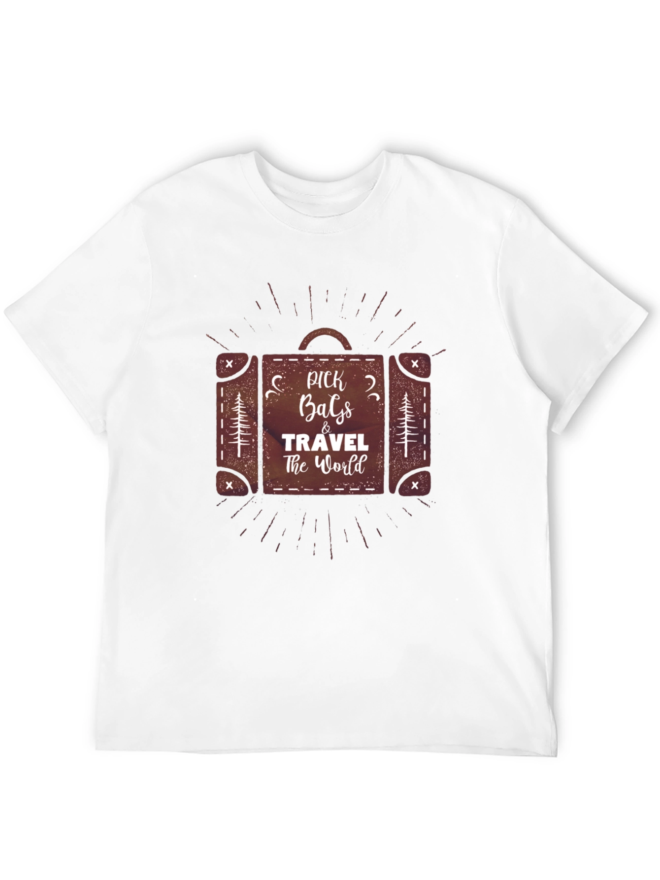 Black Pick Bags & Travel the World Black Graphic Tee view 12