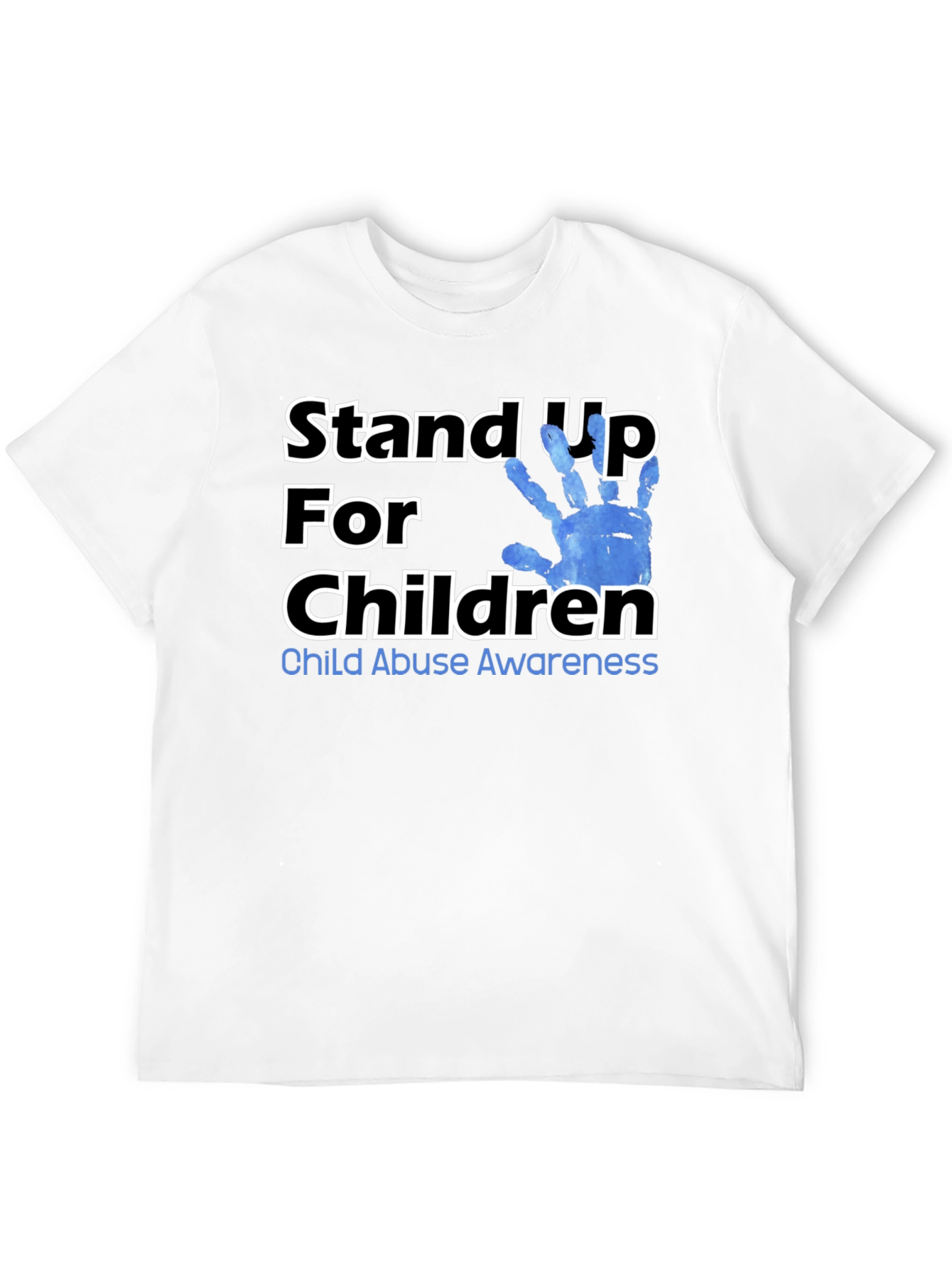 Black Stand Up For Children Awareness T-Shirt view 12