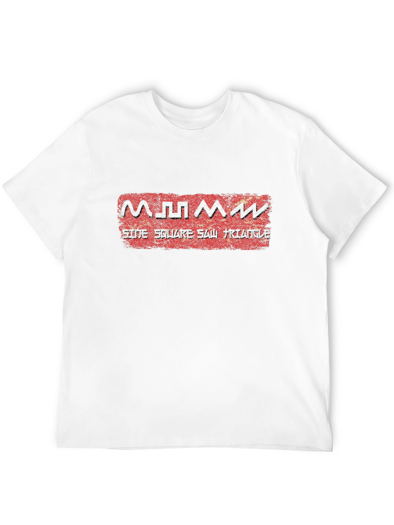 Black Sine Square Saw Triangle Black Graphic Tee view 12