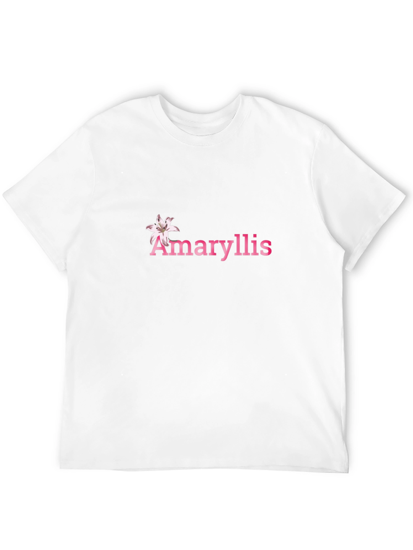 Black Amaryllis Flower Graphic Tee - Black Cotton T-Shirt view 12