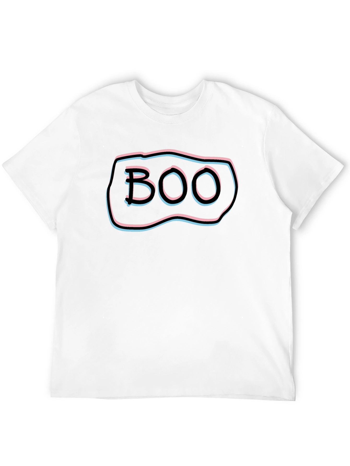 Black Boo Graphic Tee - Soft Black Cotton Blend view 12