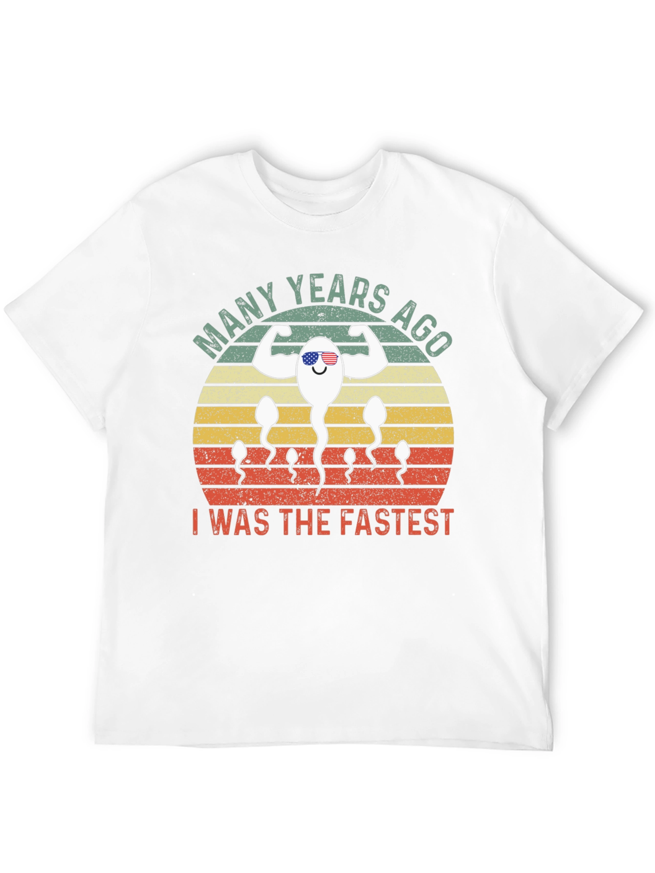 Black Funny "Fastest" Sperm Graphic T-Shirt view 12