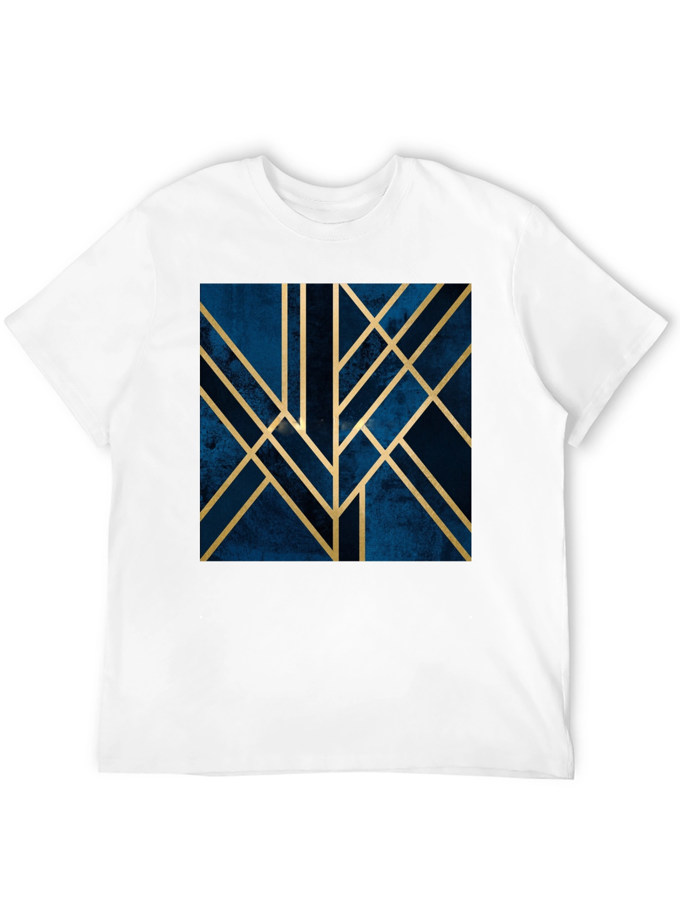 Black Geometric Art Deco Graphic Tee - Modern Style Shirt view 12