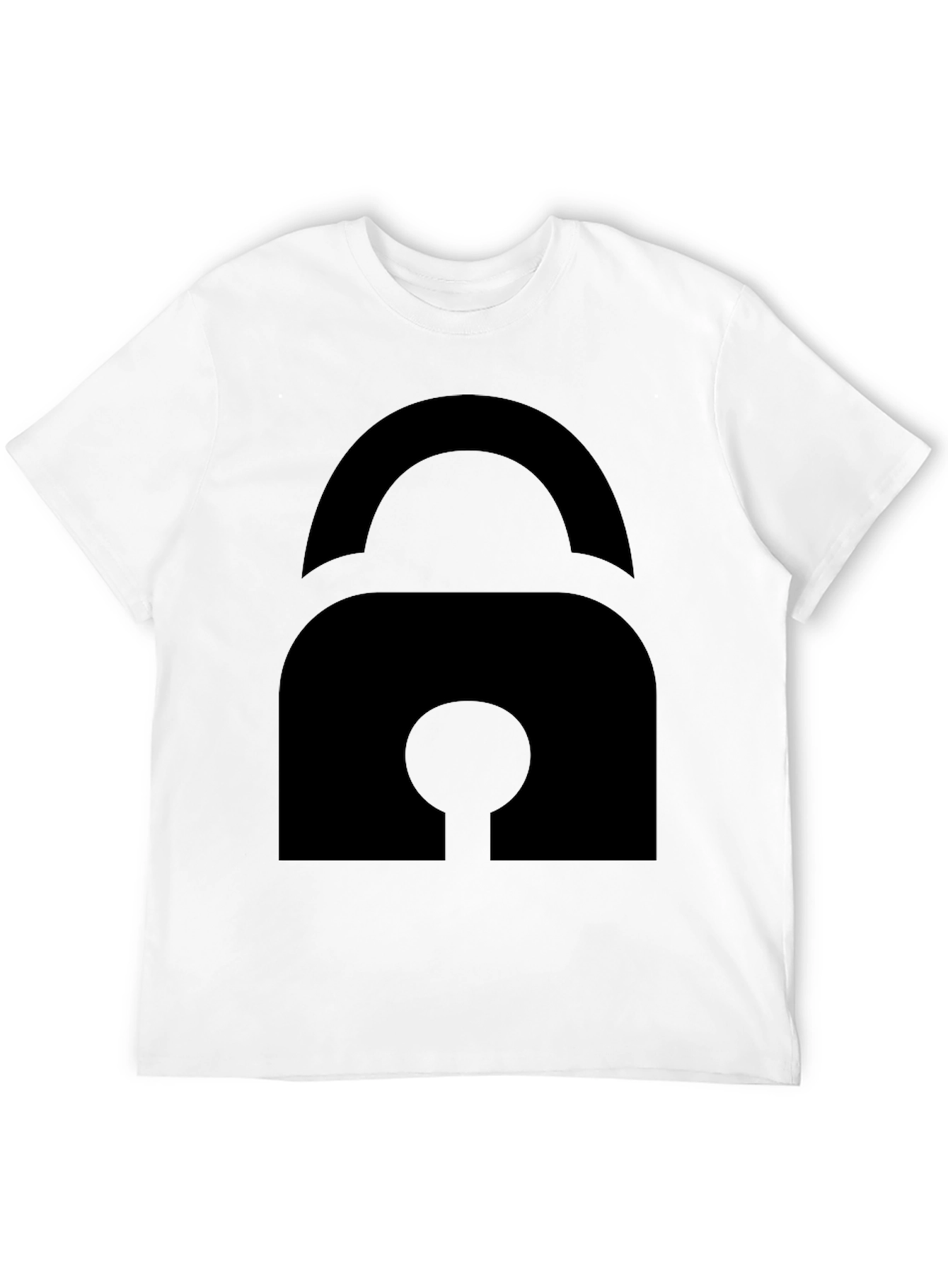 Black Lock Graphic Black T-Shirt view 12