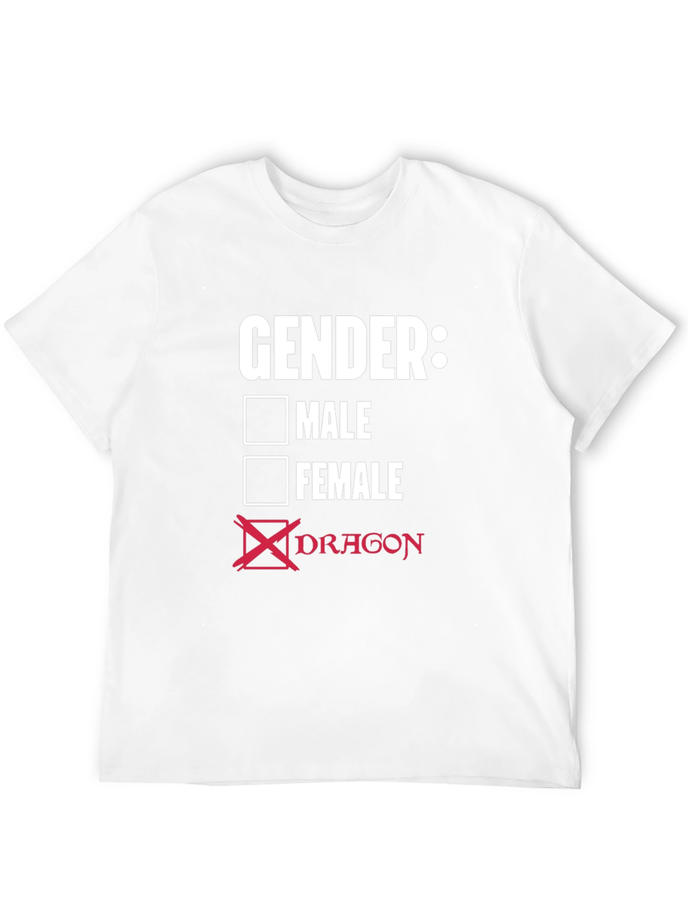 Black Gender Dragon T-Shirt - Humorous Graphic Tee view 12