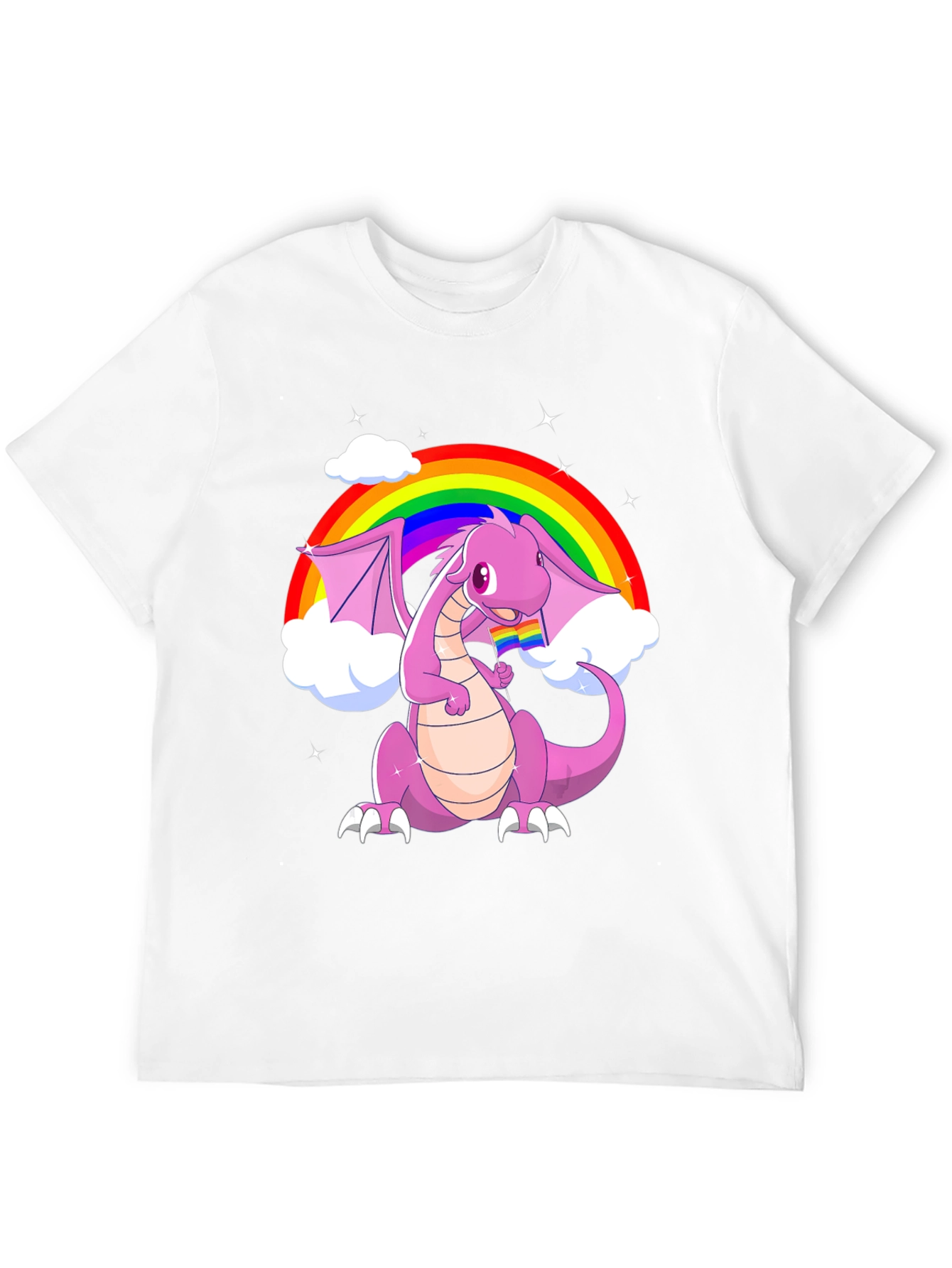 Black Rainbow Dragon Pride T-Shirt view 12