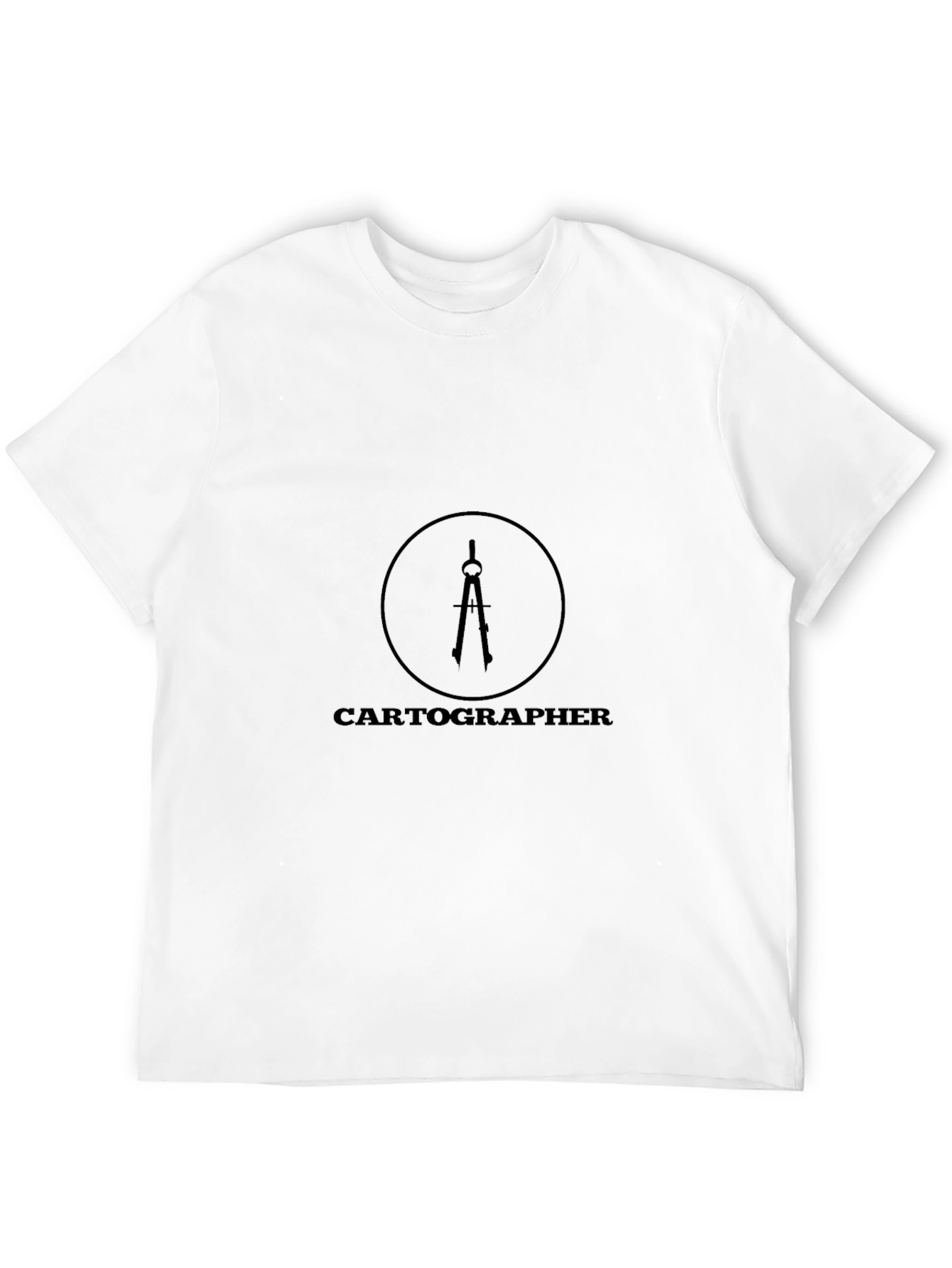 Black Cartographer T-Shirt - Classic Design view 12