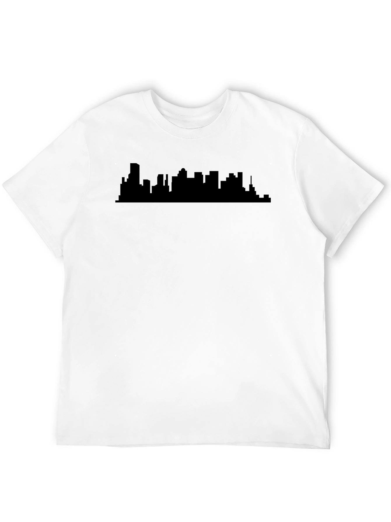 Black Cityscape Silhouette T-Shirt - Urban Style Tee view 12