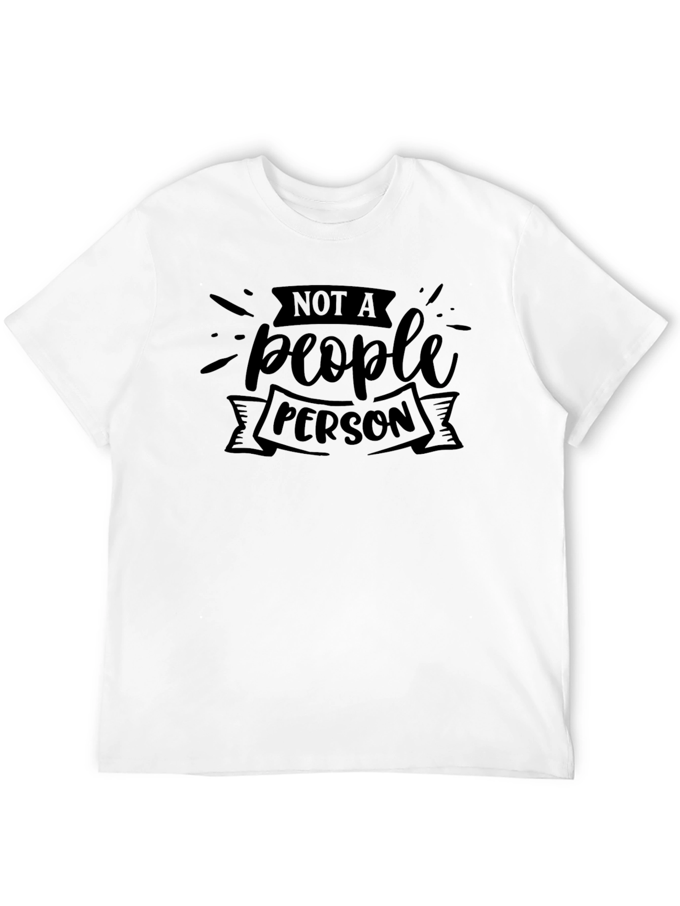 Black Introvert T-Shirt - Not a People Person Graphic Tee view 12