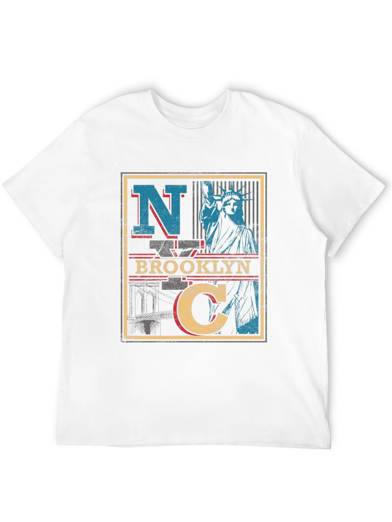 Black NYC Brooklyn Statue of Liberty Black T-Shirt view 12