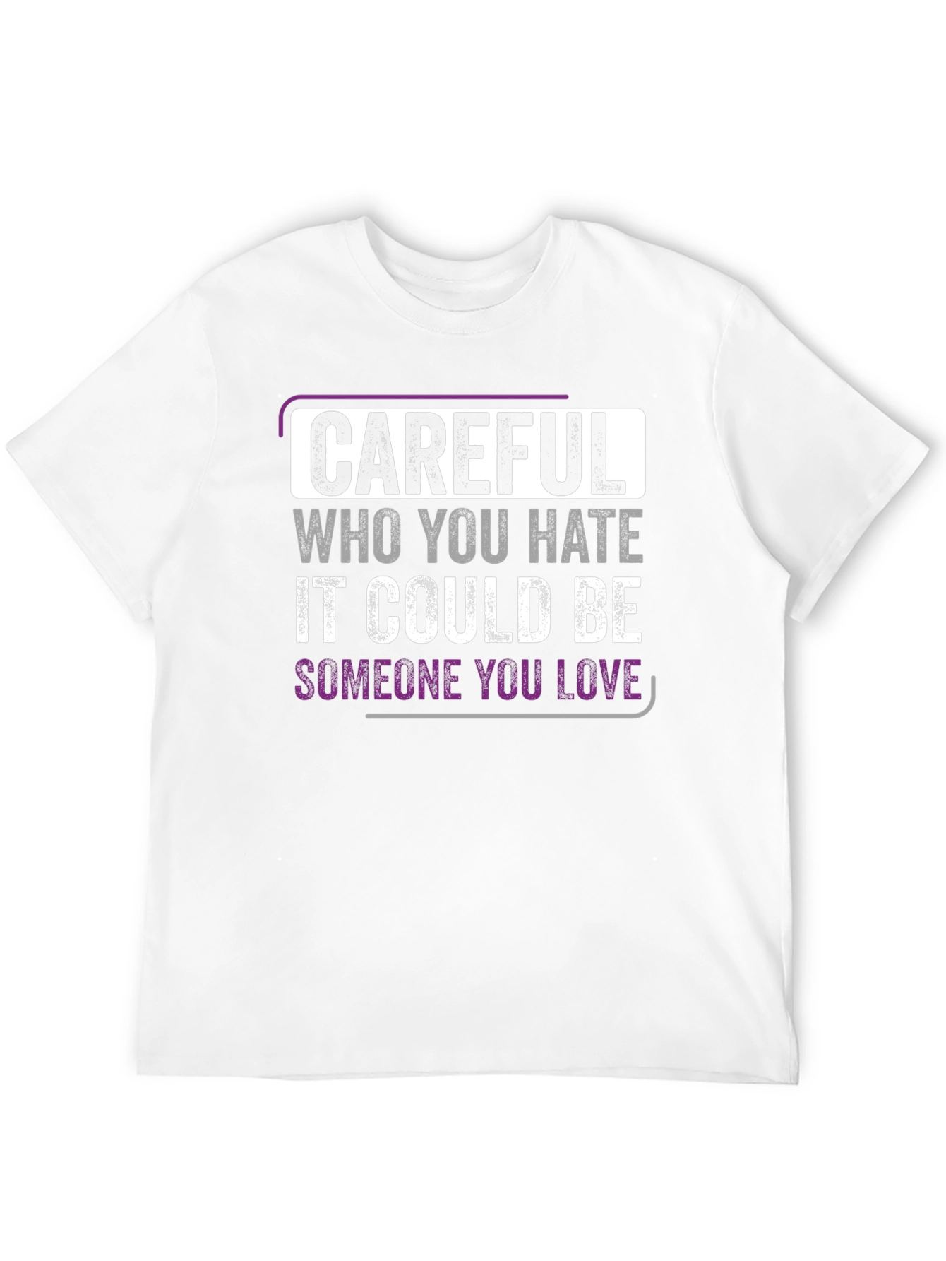 Black Careful Who You Hate Graphic Tee view 12