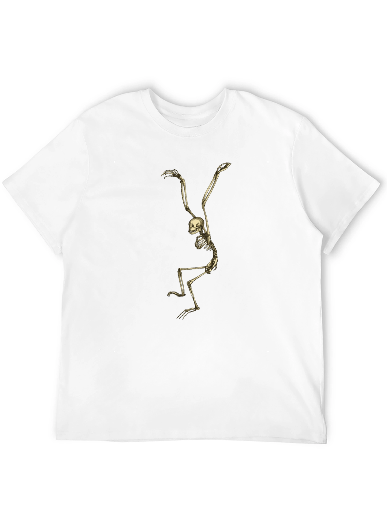 Black Skeleton Print T-Shirt - Men's Black Tee view 12