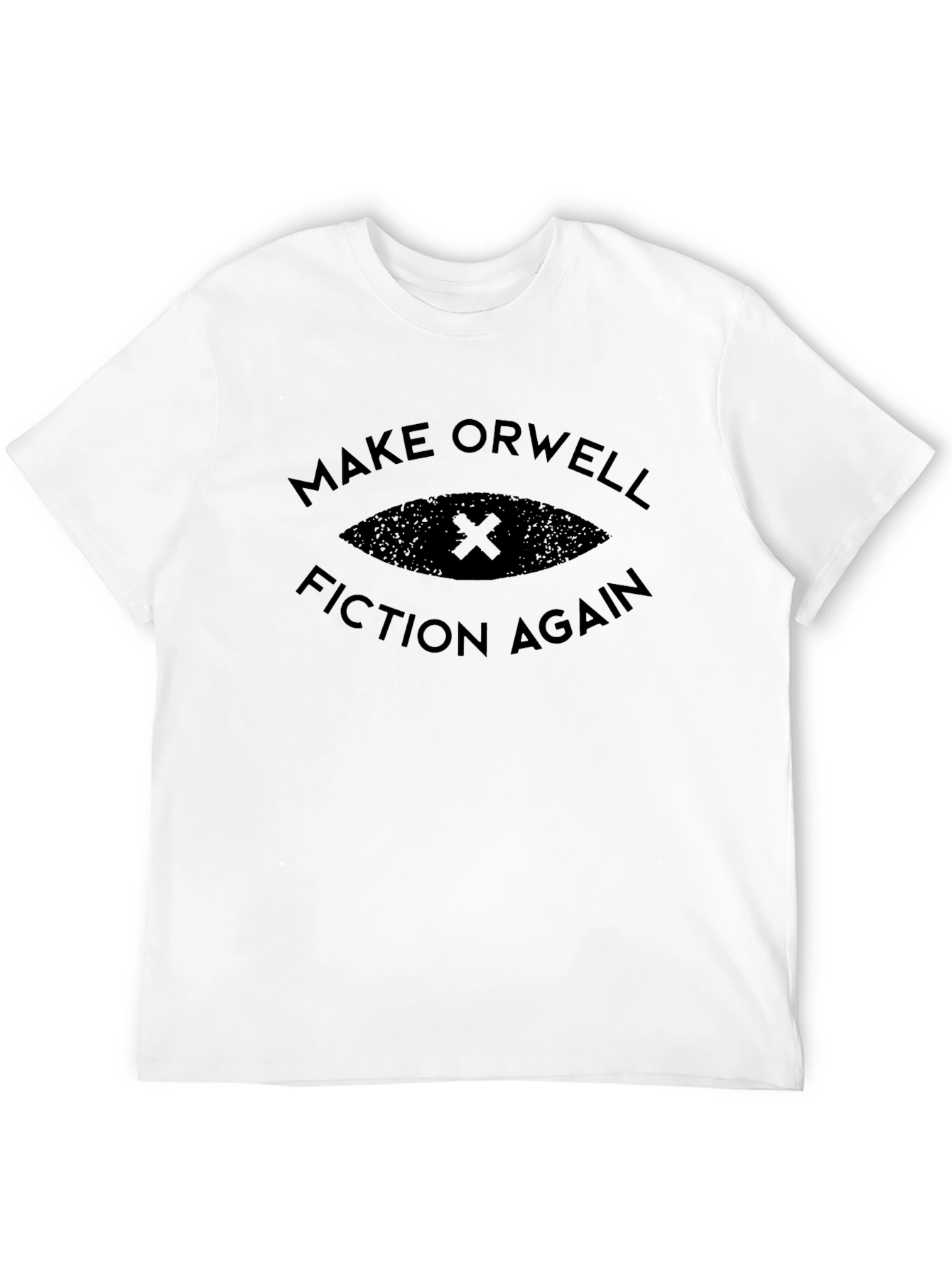Black Make Orwell Fiction Again Graphic Tee view 12