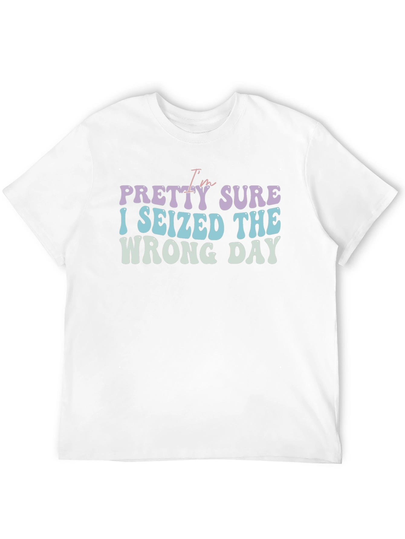 Black Funny "Wrong Day" Graphic Tee view 12