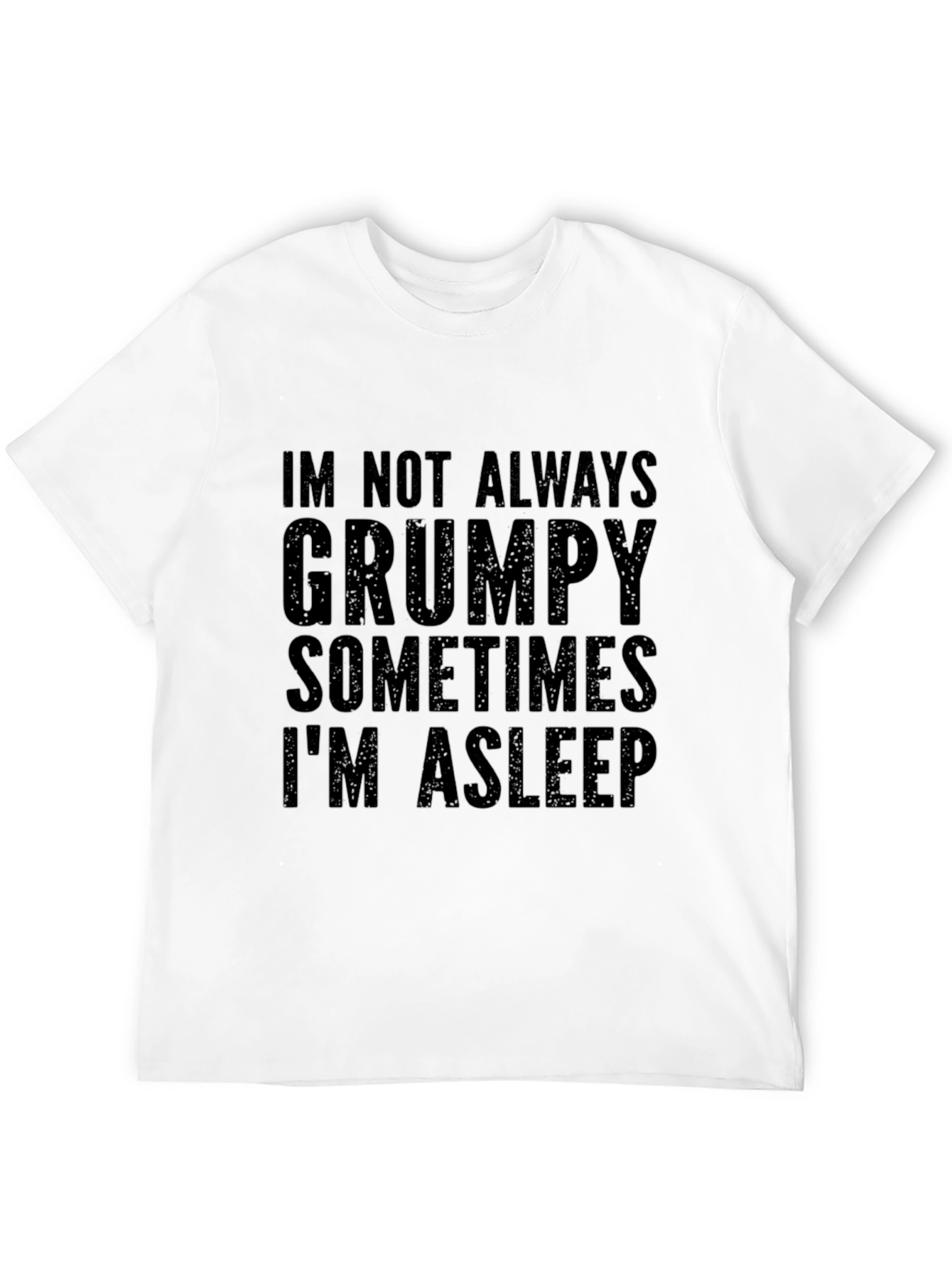Black Grumpy Sleep T-Shirt - Funny Graphic Tee view 12