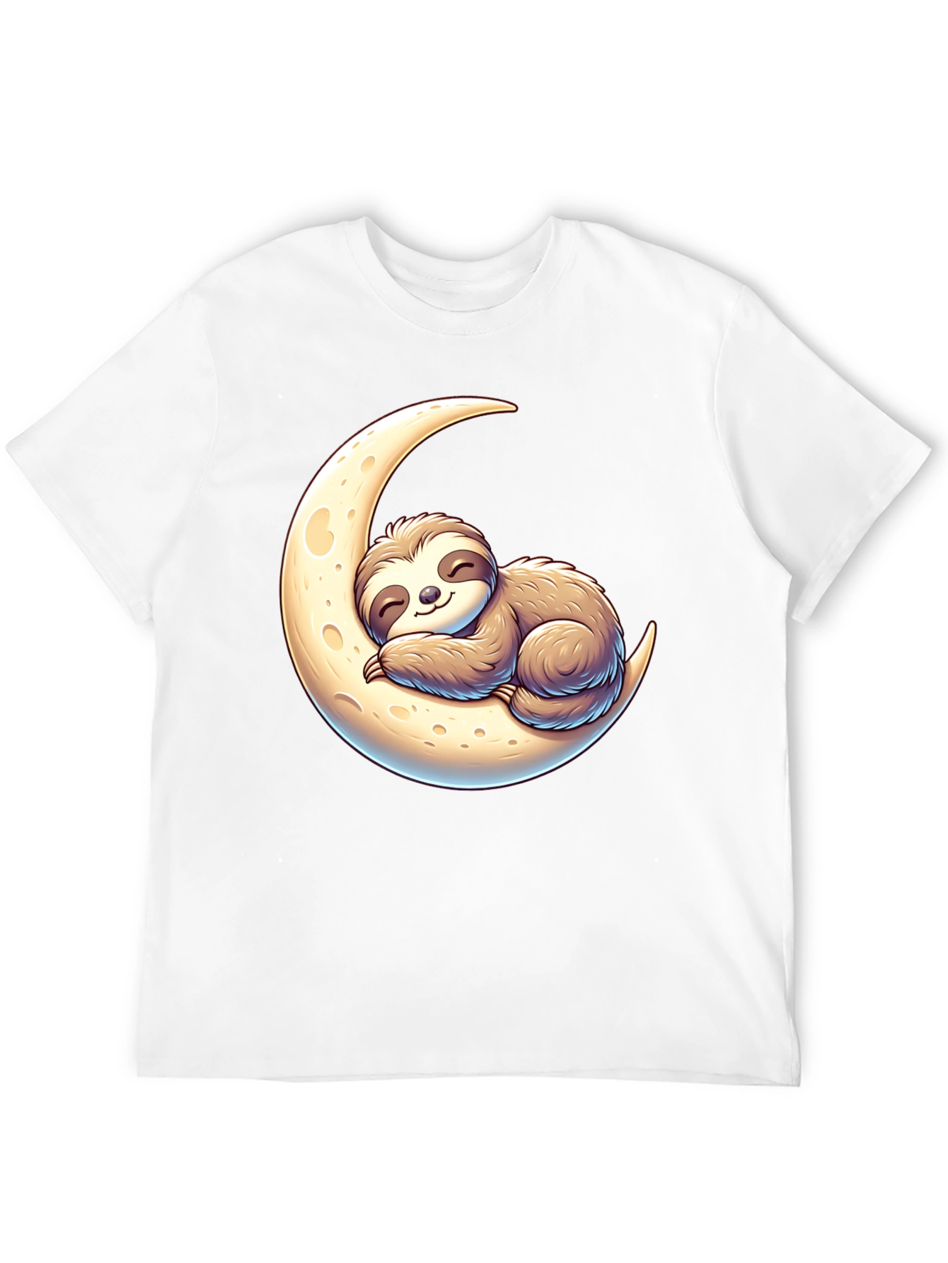 Black Sloth on Moon Graphic Tee - Relaxed Fit view 12