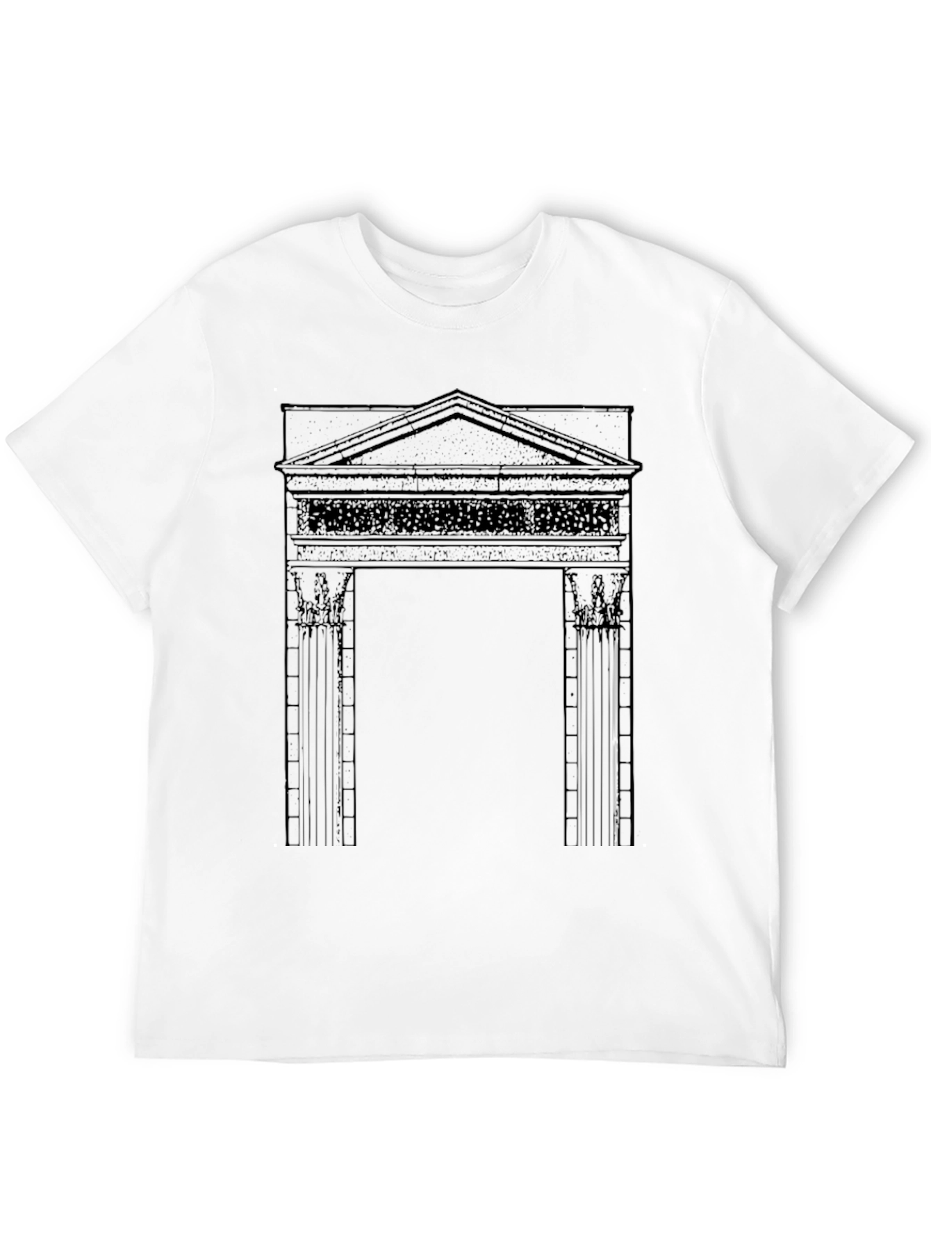 Black Architectural Archway Graphic Tee - Classic Black T-Shirt view 12