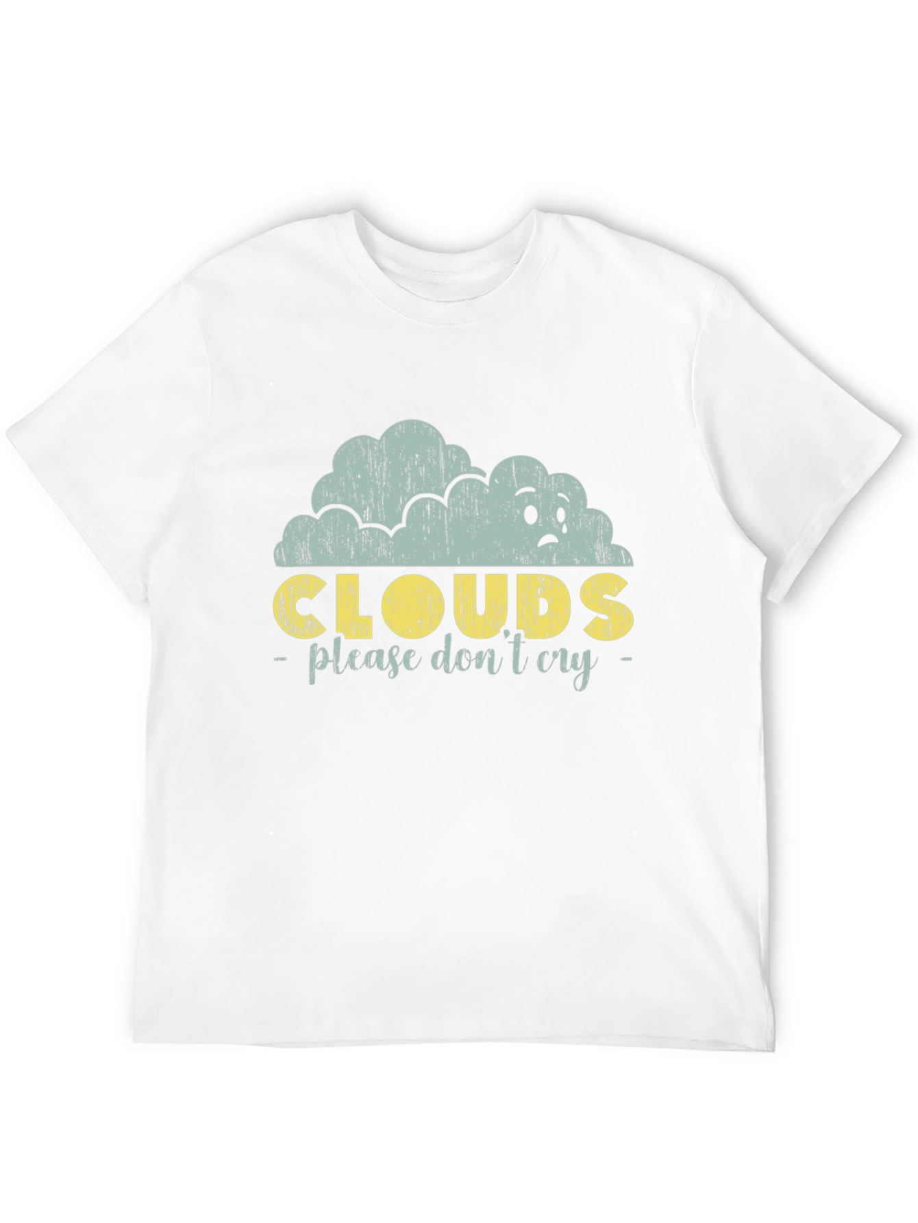 Black Sad Cloud Graphic Print Black Tee view 12