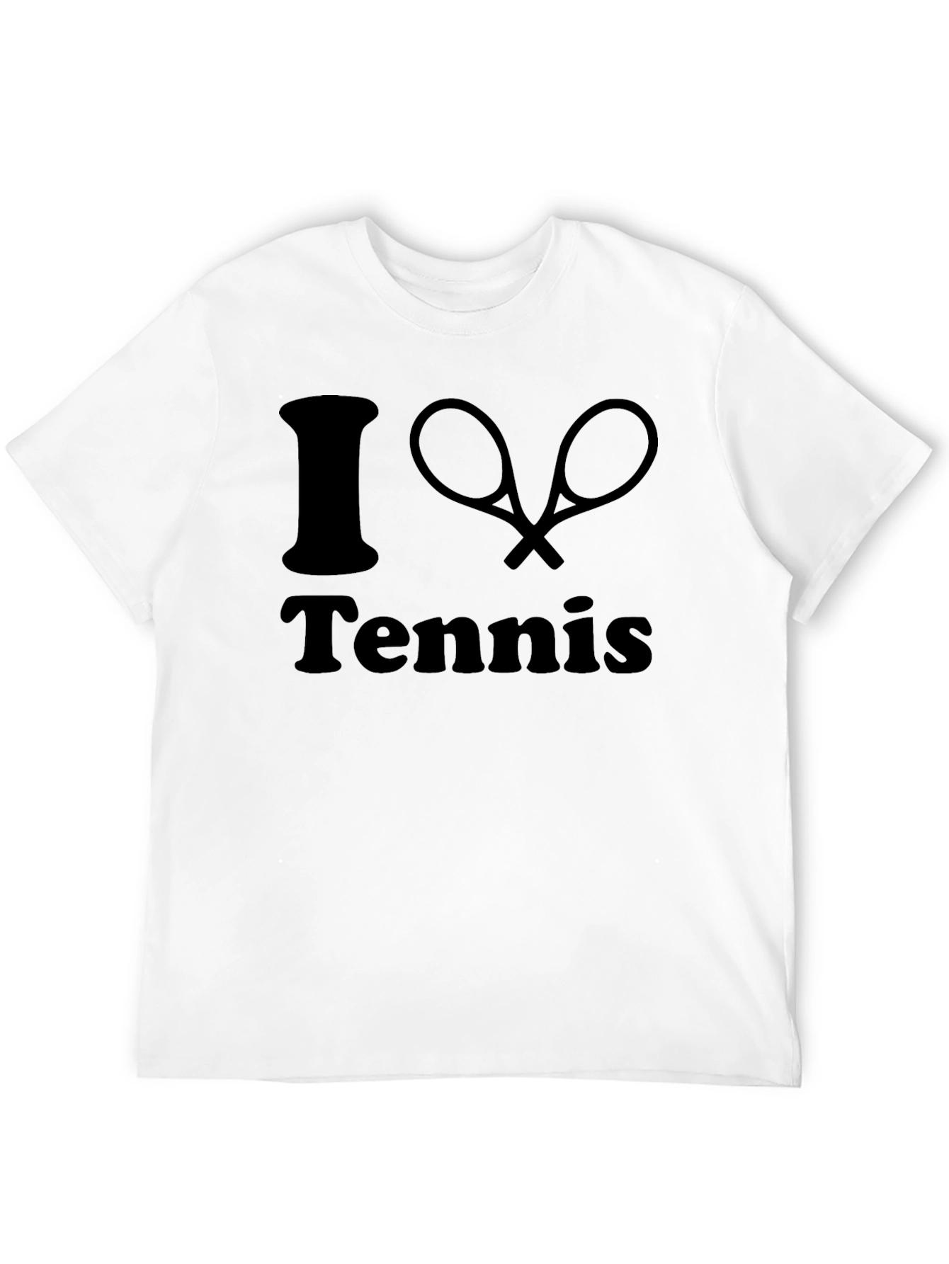 Black I Love Tennis Graphic T-Shirt - Black view 12