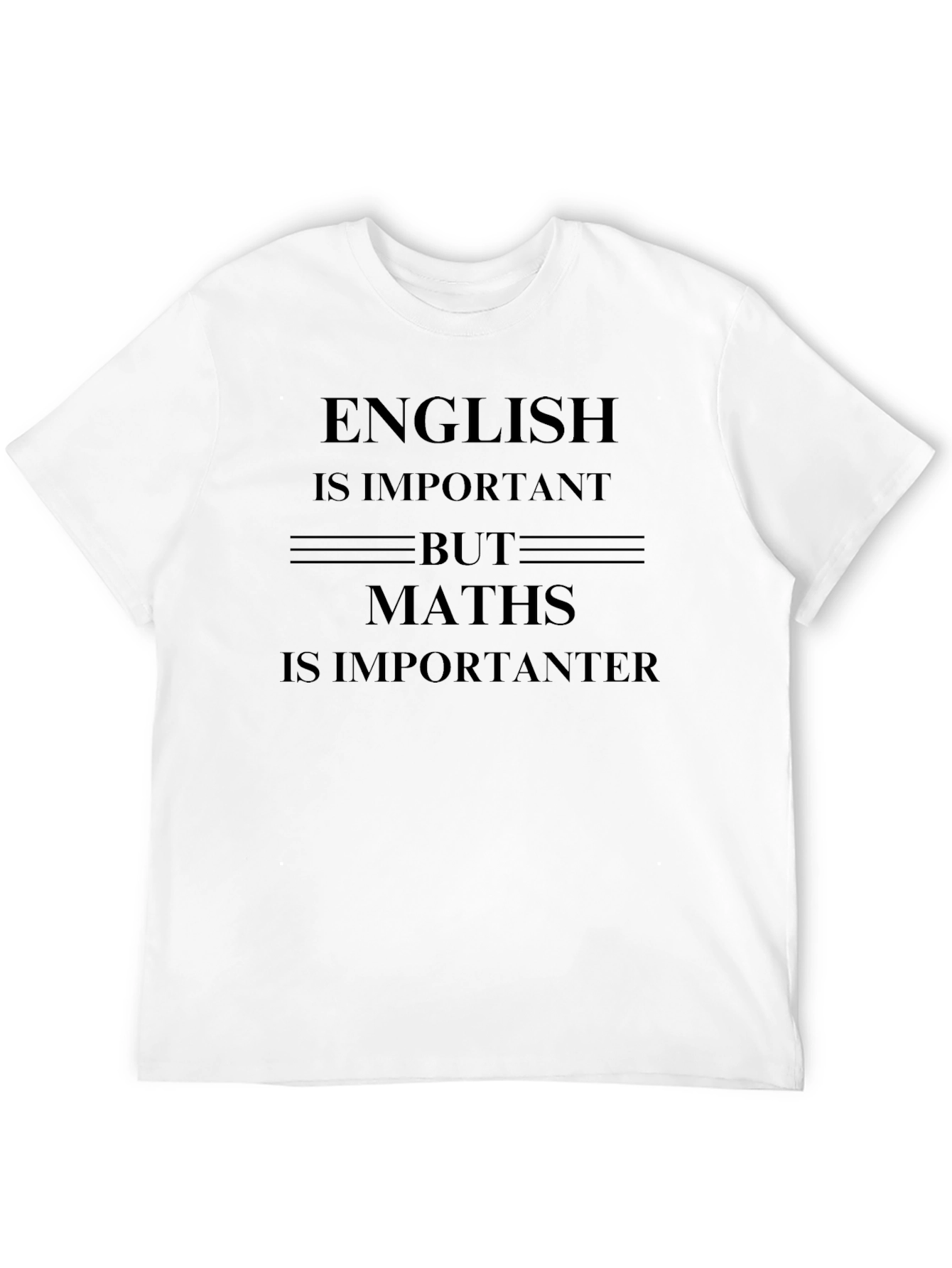 Black English vs. Maths T-Shirt - Importanter view 12