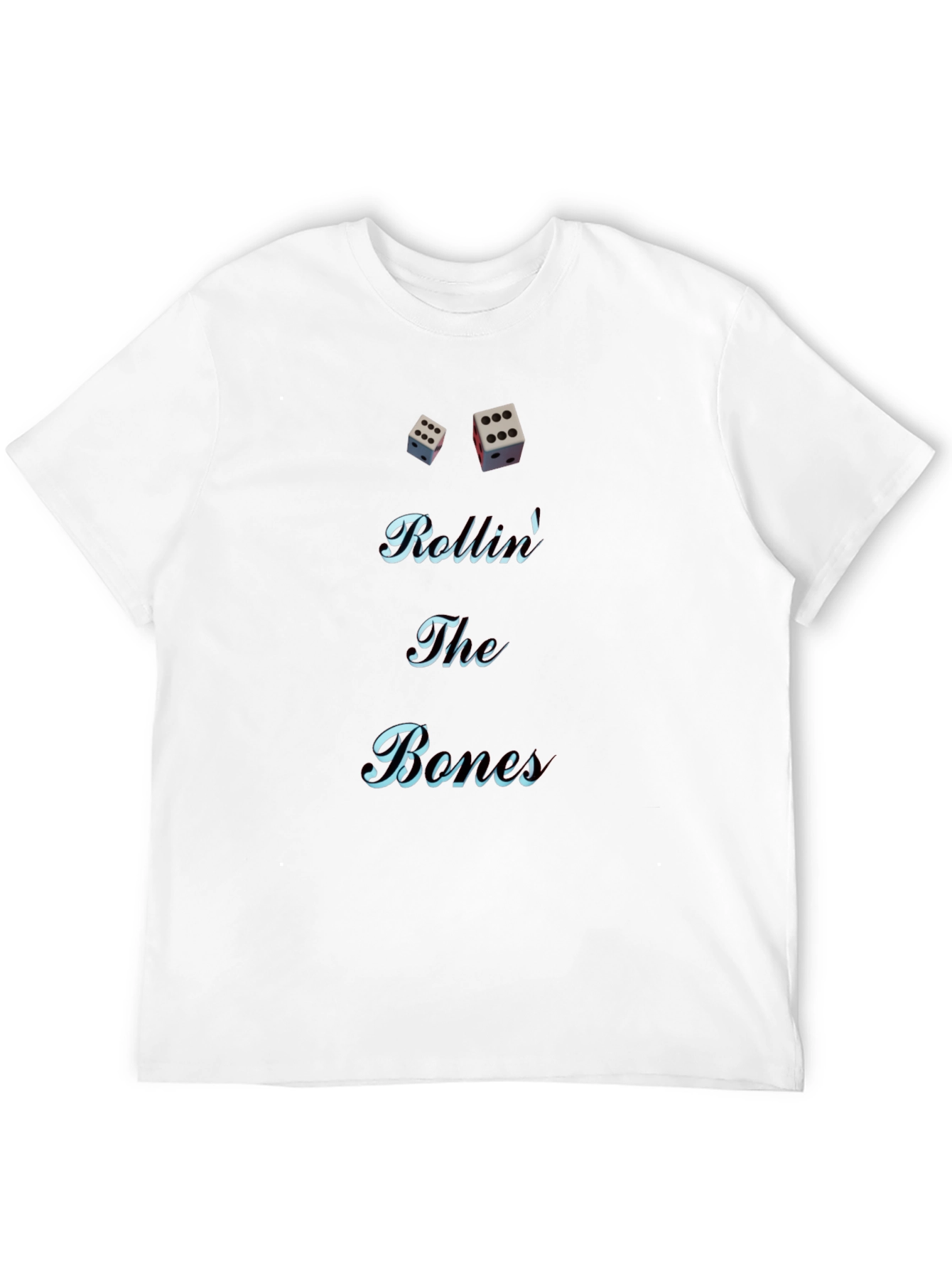 Rolling The Bones Graphic Tee - Black Cotton Blend - 12