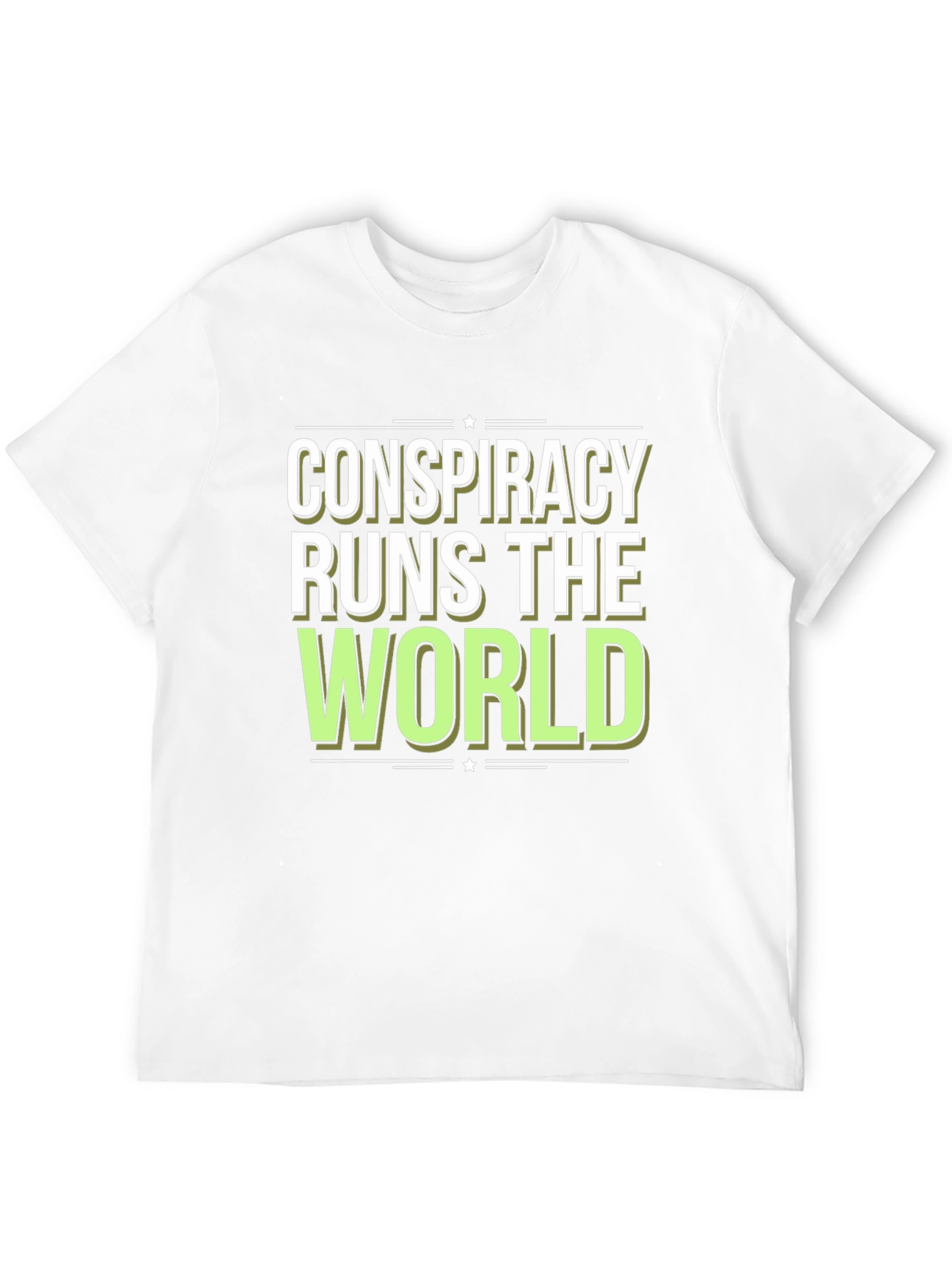 Black Conspiracy Runs The World Graphic T-Shirt view 12