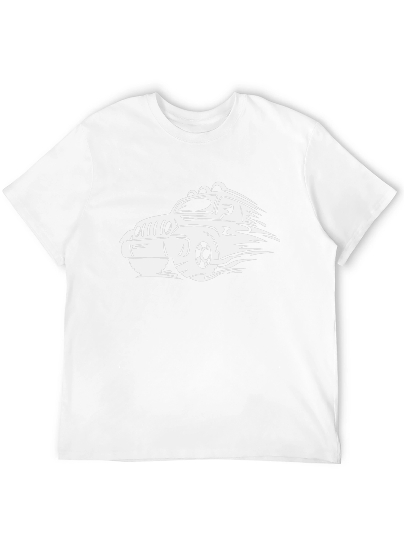 Black Black T-Shirt with White 4x4 Off-Road Vehicle Graphic view 12
