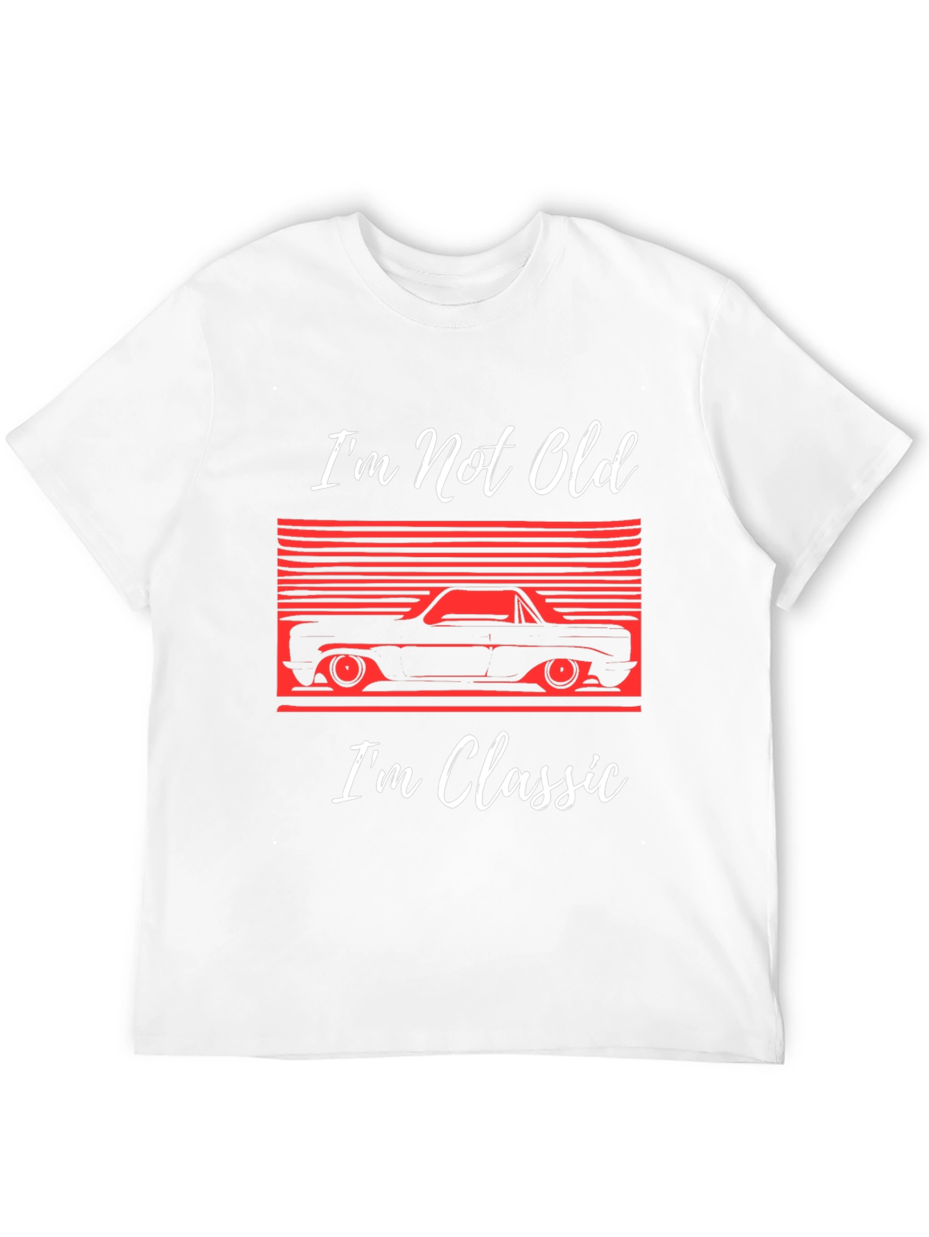 Black Classic Car T-Shirt: I'm Not Old, I'm Classic! view 12