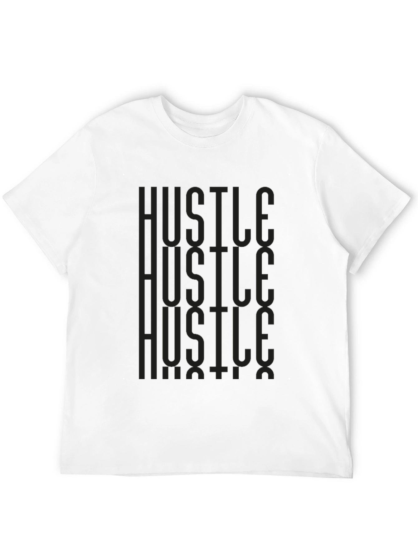 Black Hustle Graphic Print Tee - Men's Black T-Shirt view 12