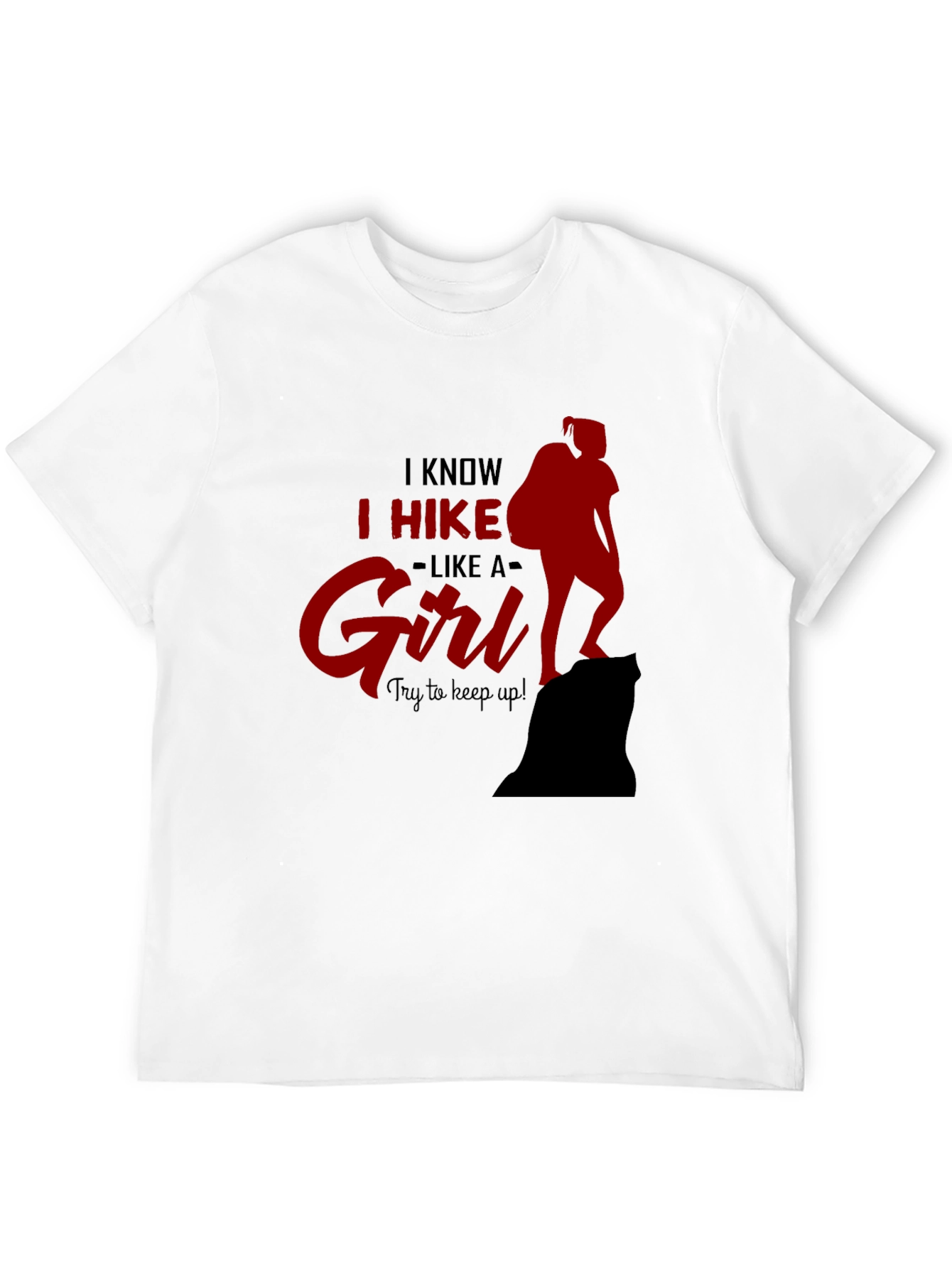 Black I Hike Like A Girl T-Shirt view 12