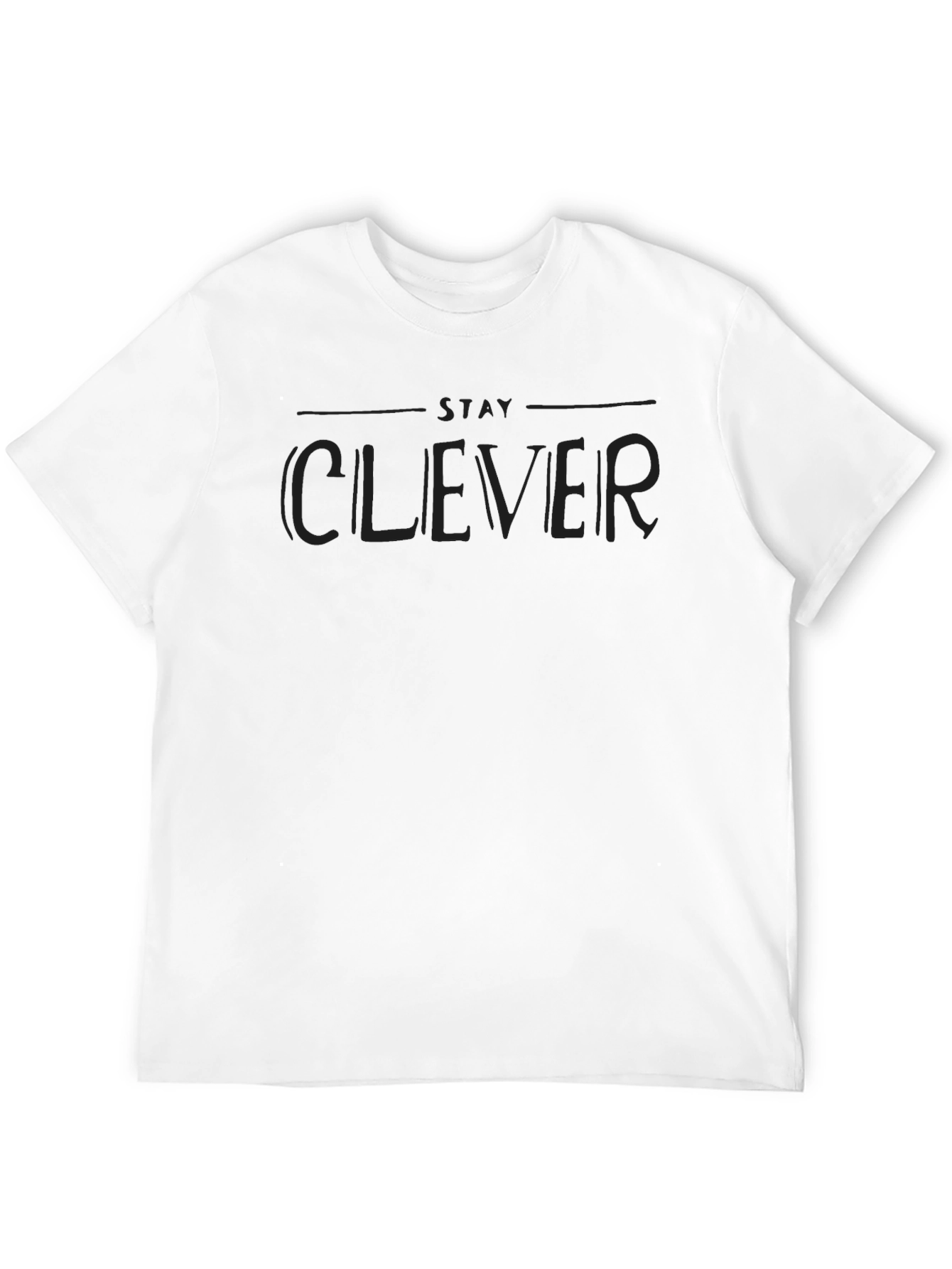 Black Stay Clever Black Graphic Tee view 12